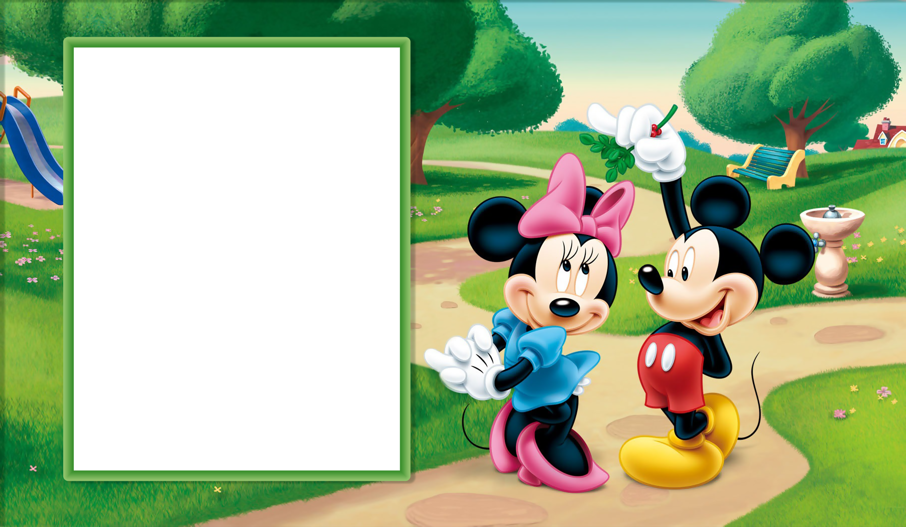 Minnie and Mickey Mouse Transparent Kids Frame | Gallery Yopriceville