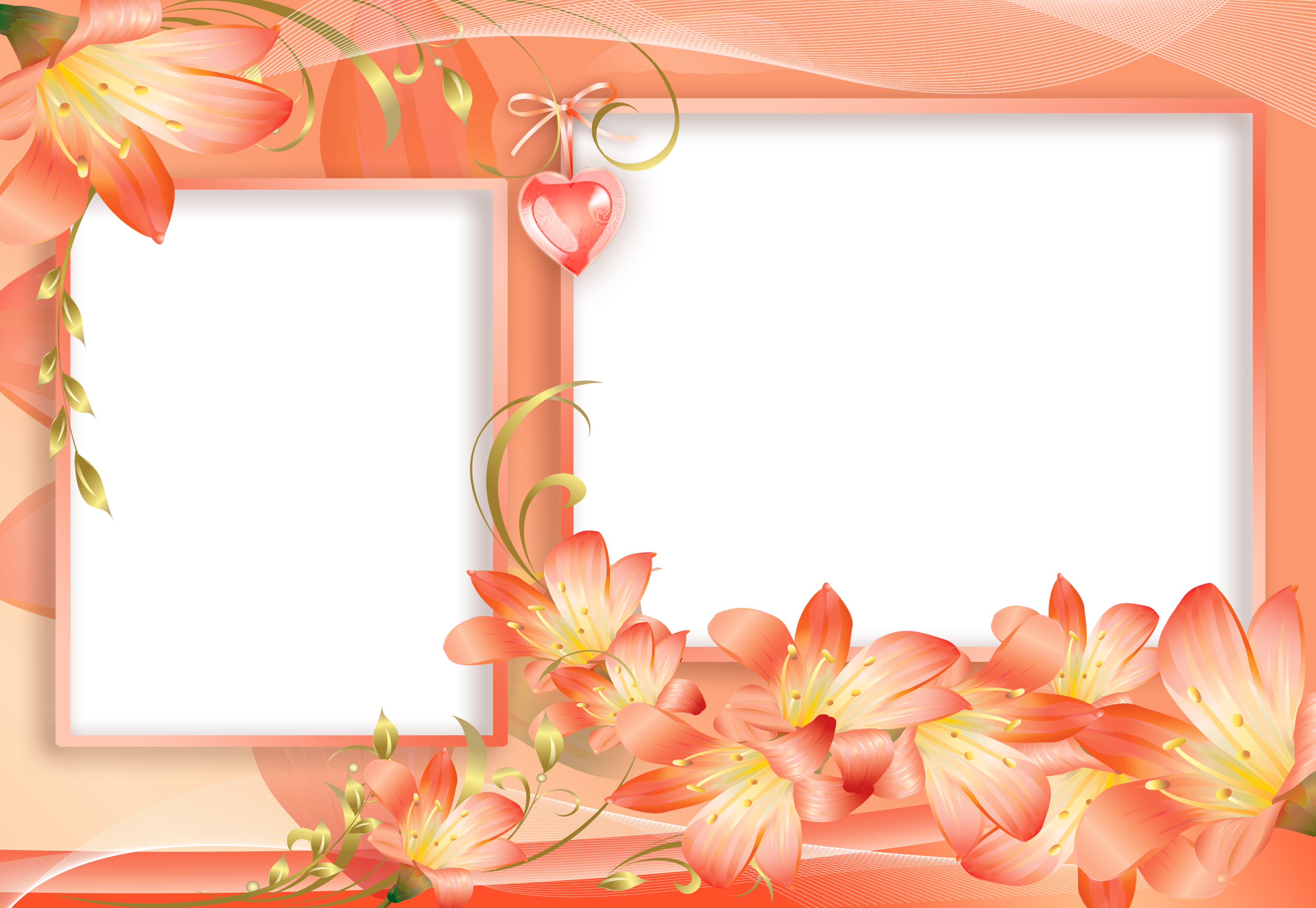 orange flower frame