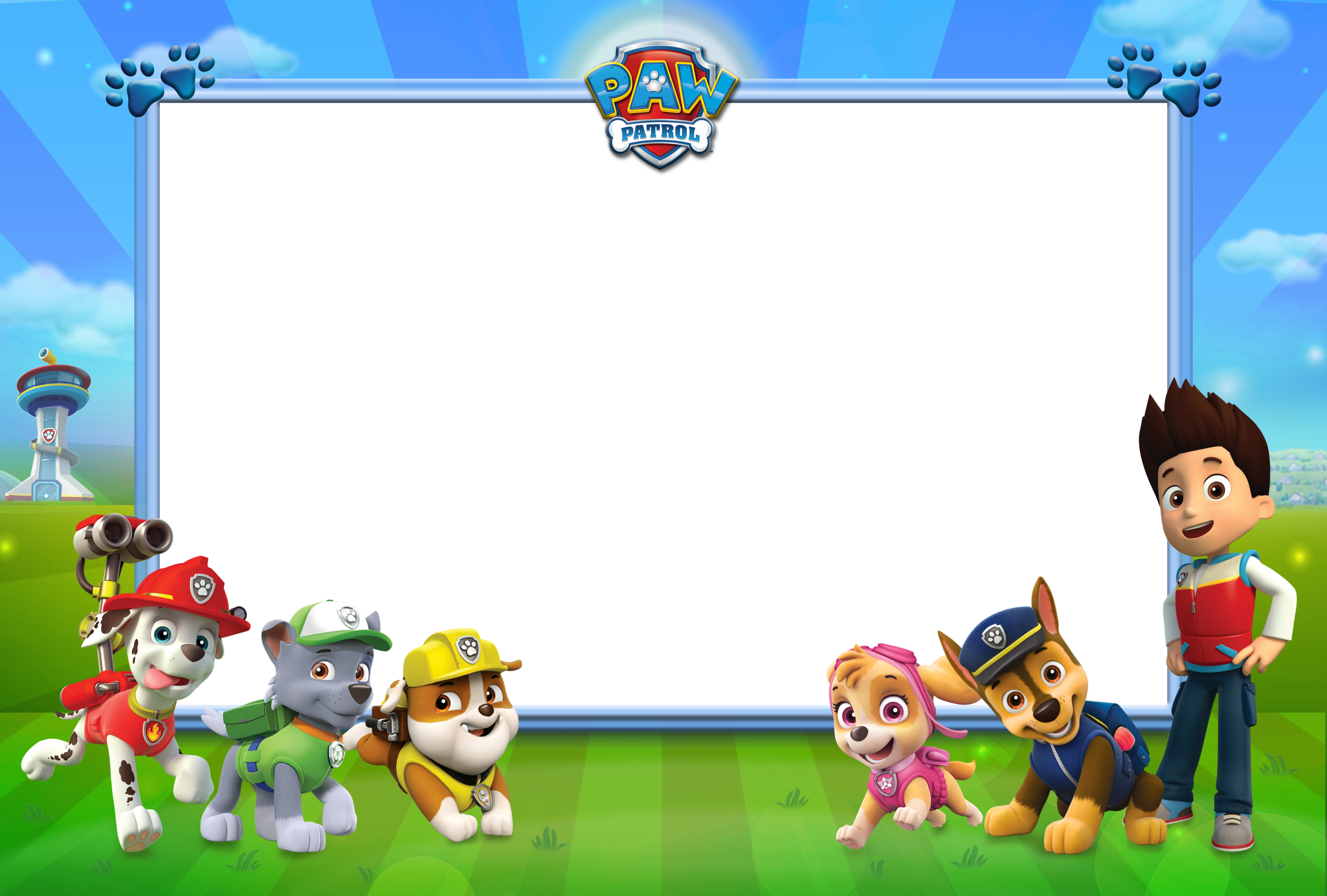 It is an image of Crafty Paw Patrol Borders It is an image of Crafty Paw Patrol Borders