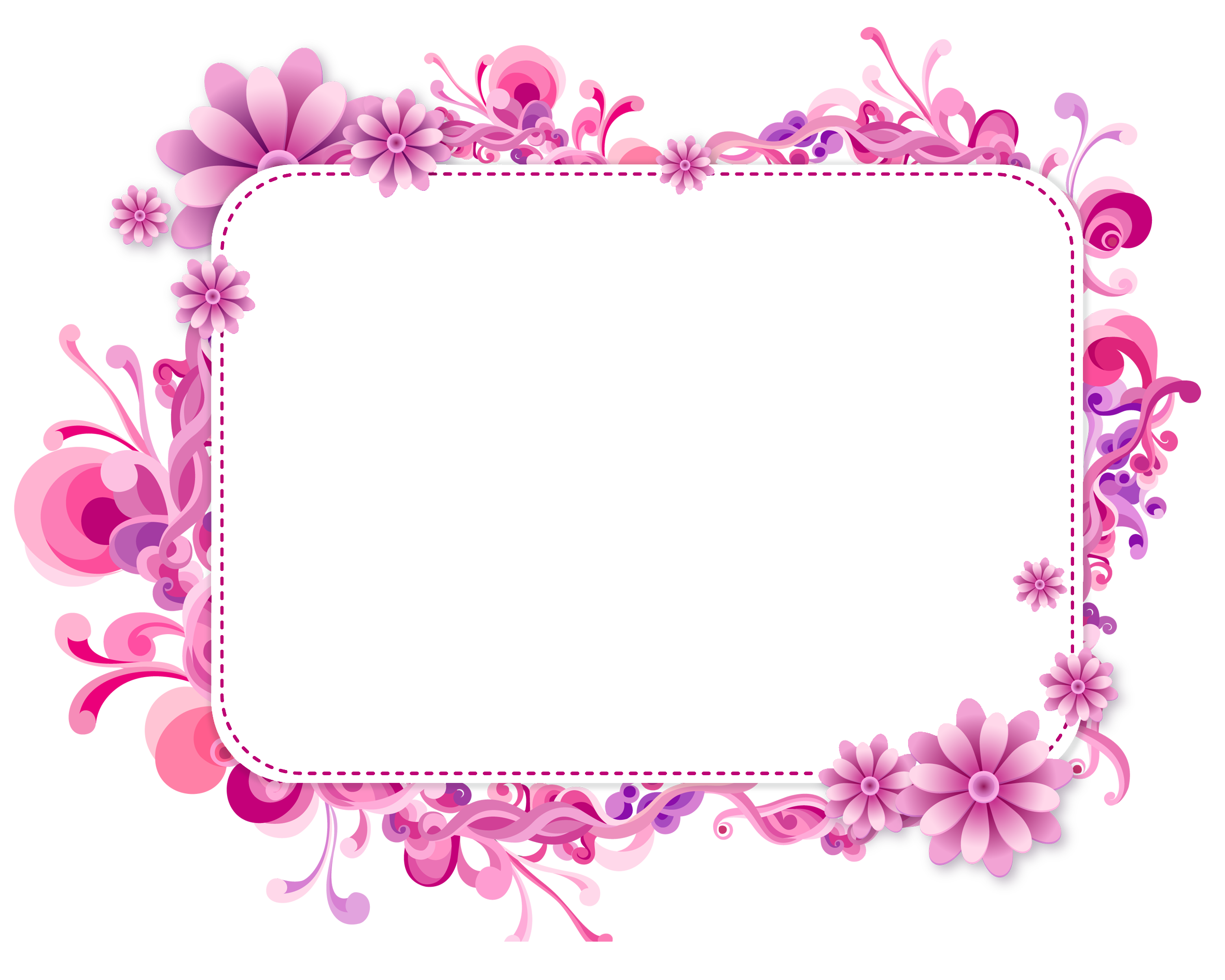 Pink and Purple Vector Frame | Gallery Yopriceville - High-Quality Free