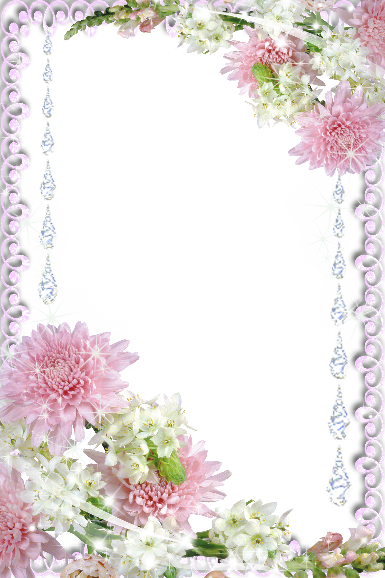 Real Flowers Transparent PNG Photo Frame​ | Gallery Yopriceville -  High-Quality Free Images and Transparent PNG Clipart