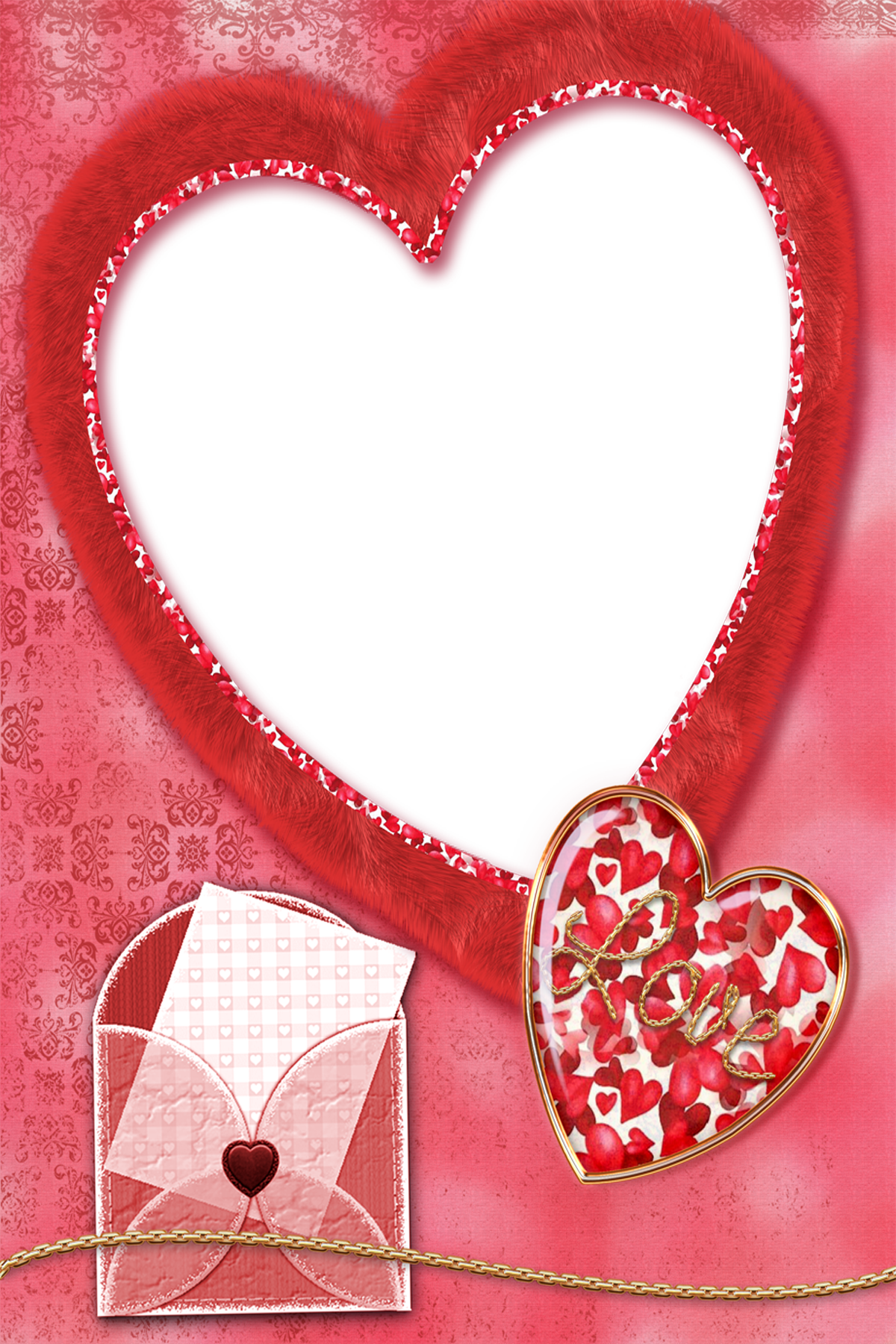 red transparent frame with