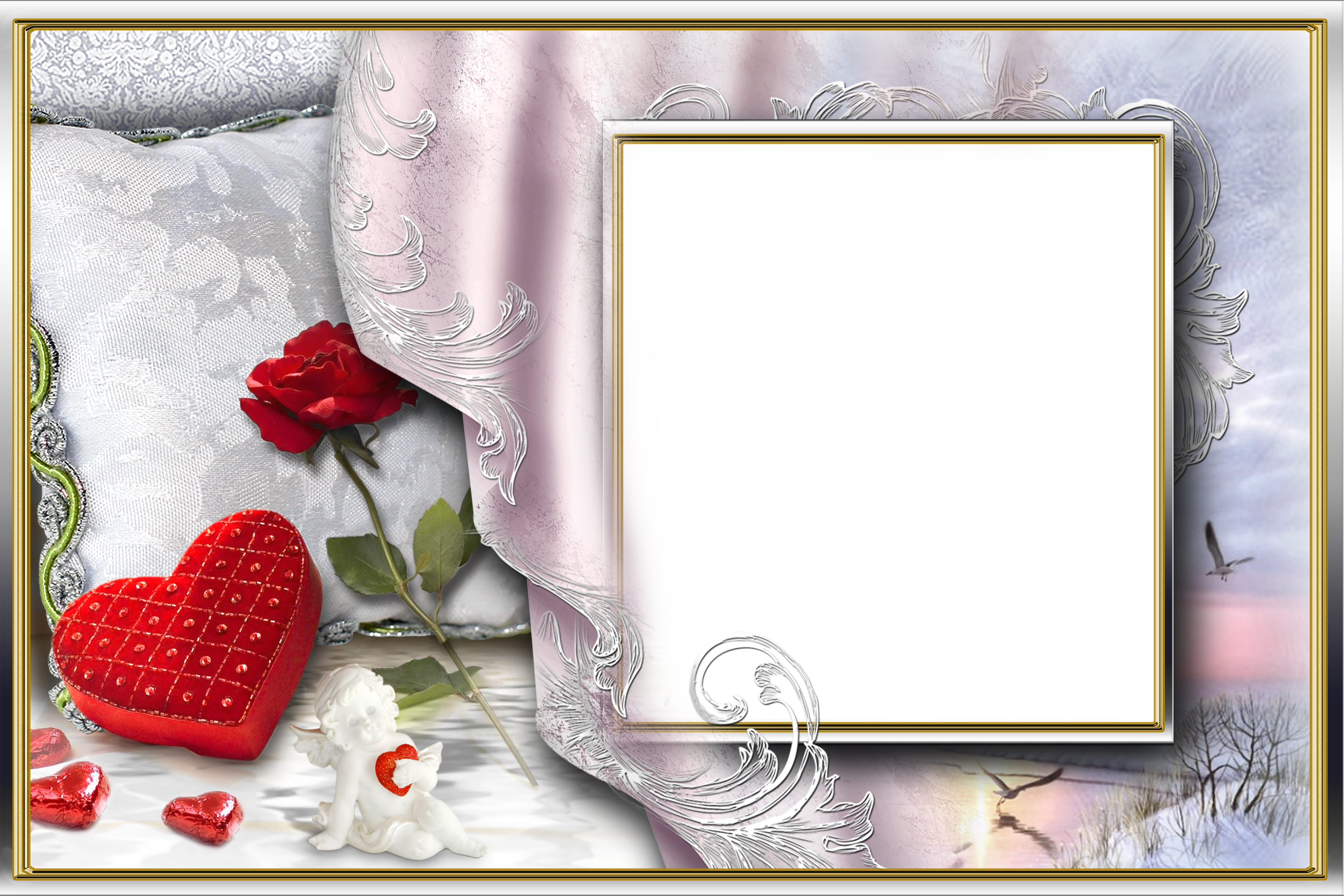 romantic png photo frame