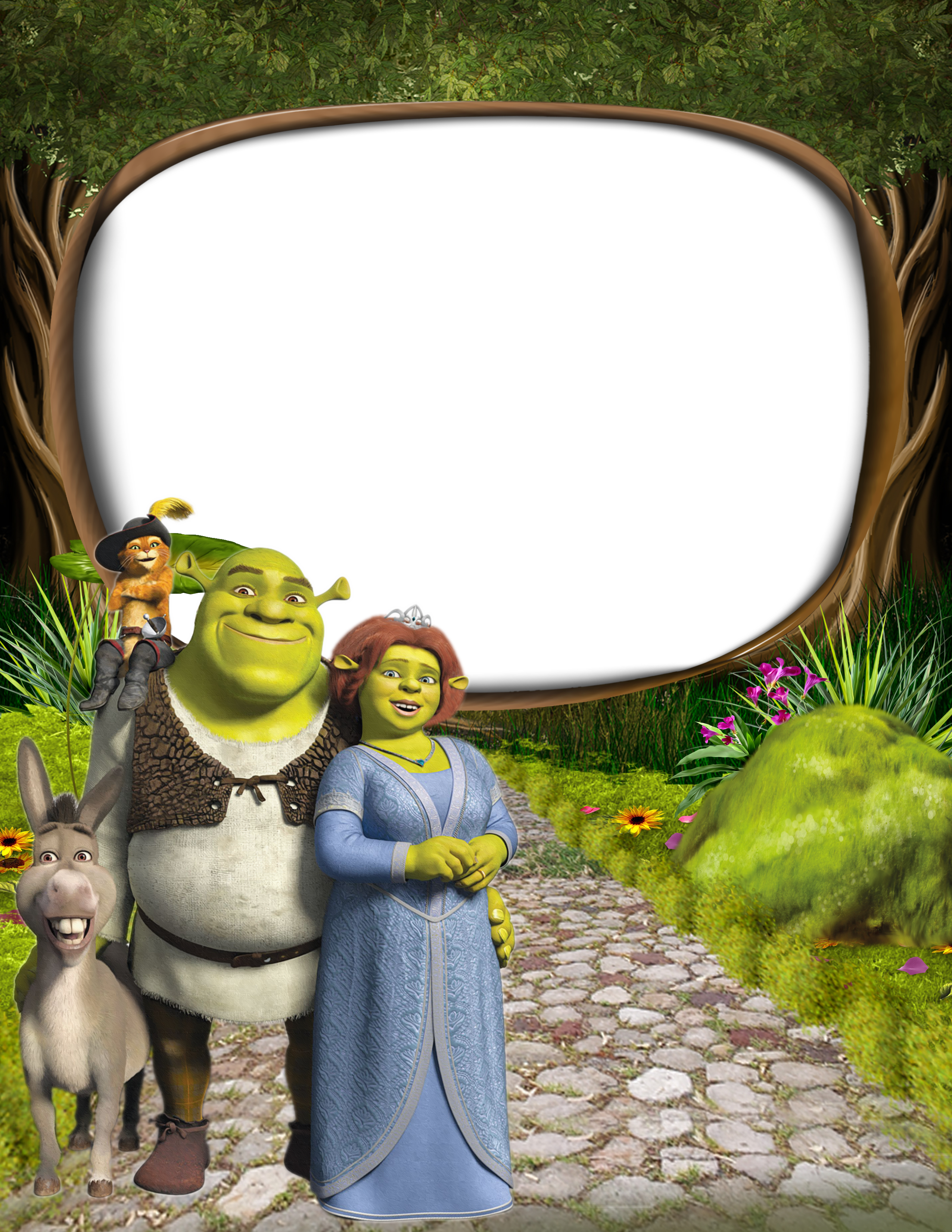 Shrek and Princess Fiona PNG Kids Frame​  Gallery Yopriceville -  High-Quality Free Images and Transparent PNG Clipart
