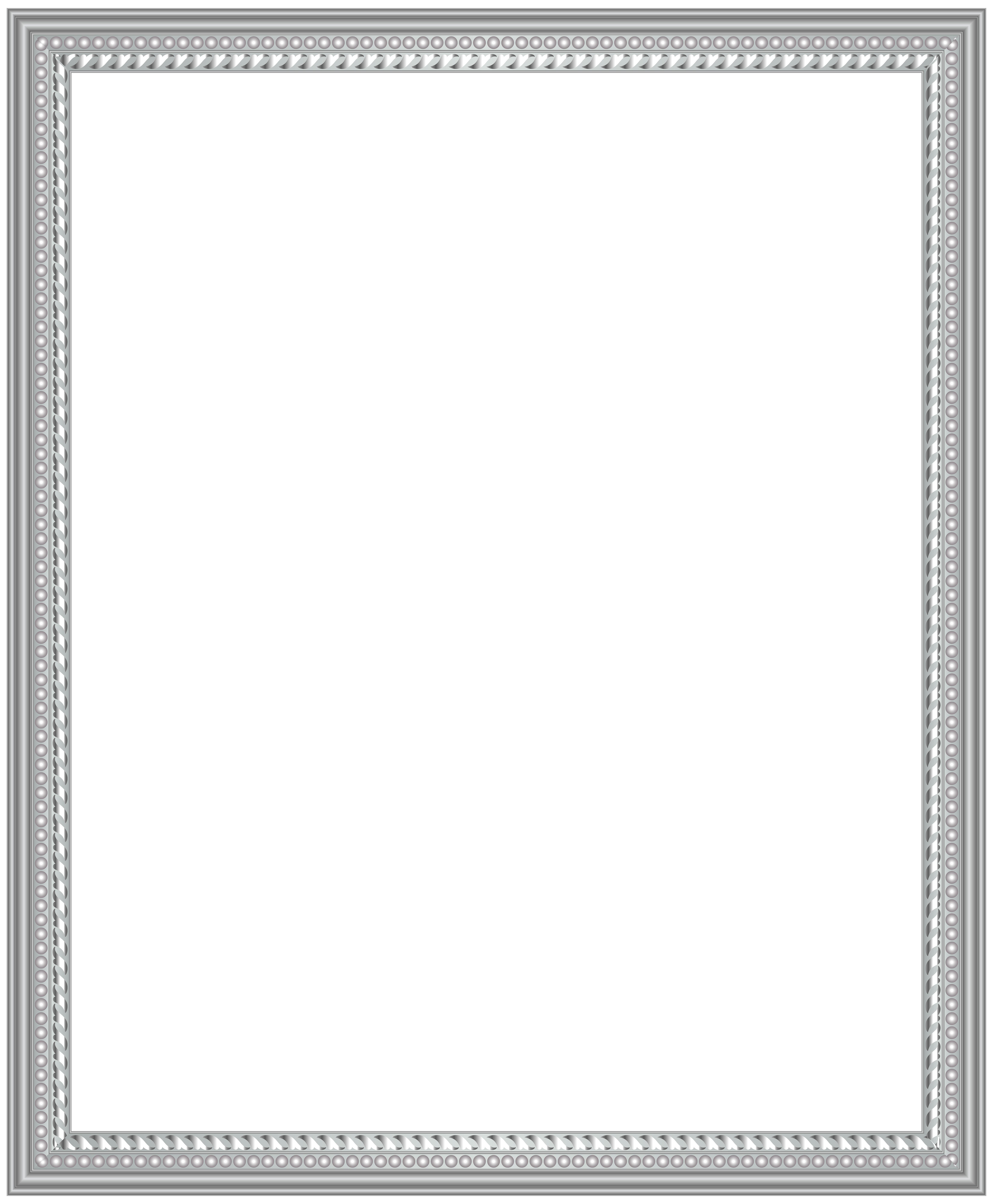 Silver Picture Frame Png