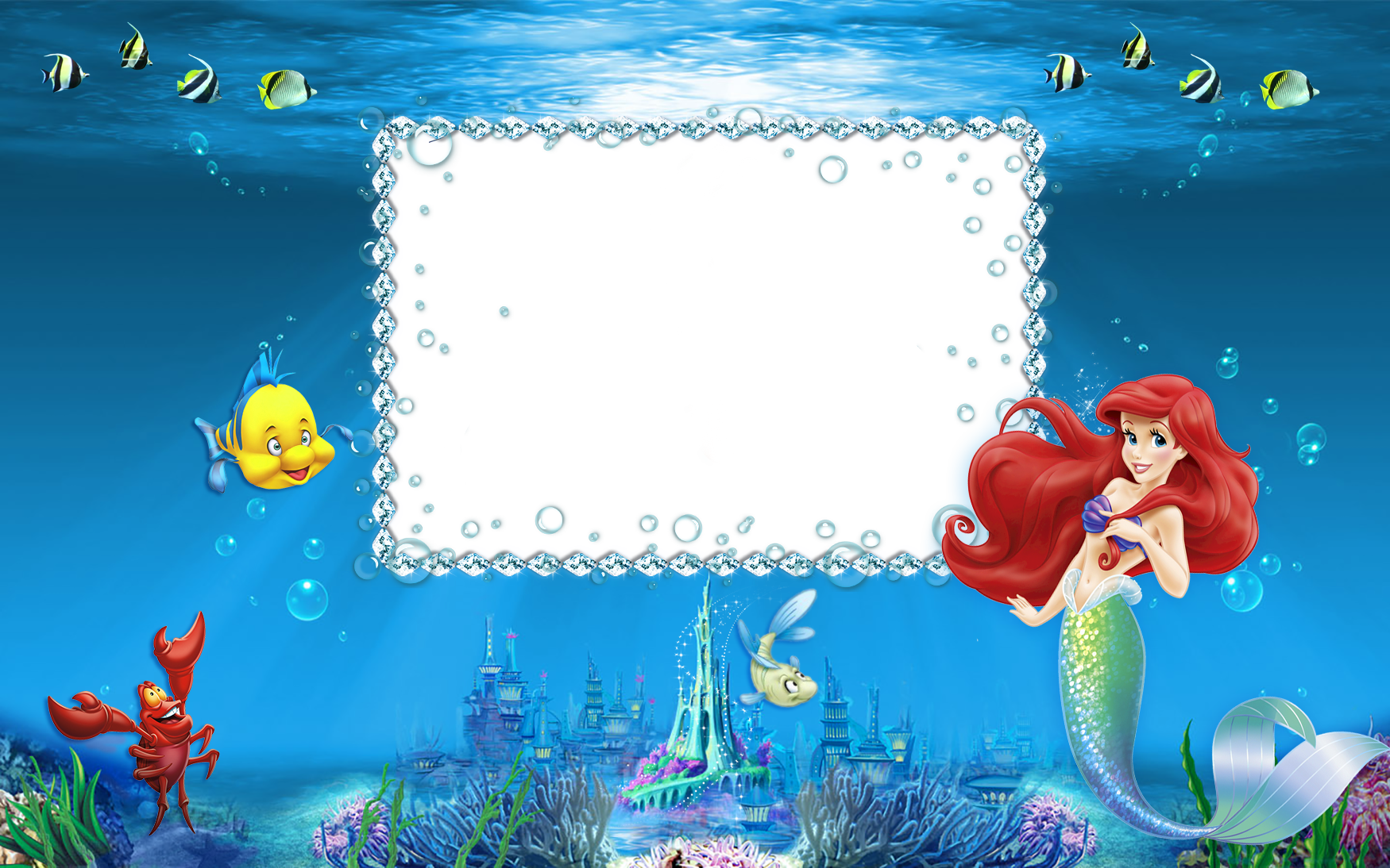 The Little Mermaid PNG Kids Frame | Gallery Yopriceville - High-Quality Free Images and Transparent PNG Clipart The Little Mermaid PNG Kids Frame | Gallery Yopriceville - High-Quality Free Images and Transparent PNG Clipart