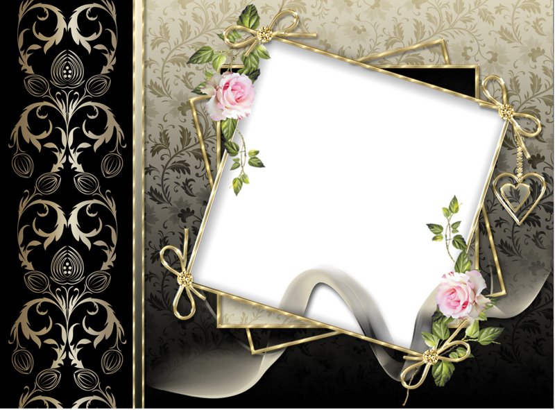 Transparent Elegant Black Gold Png Photo Frame Gallery Yopriceville High Quality Images And Transparent Png Free Clipart