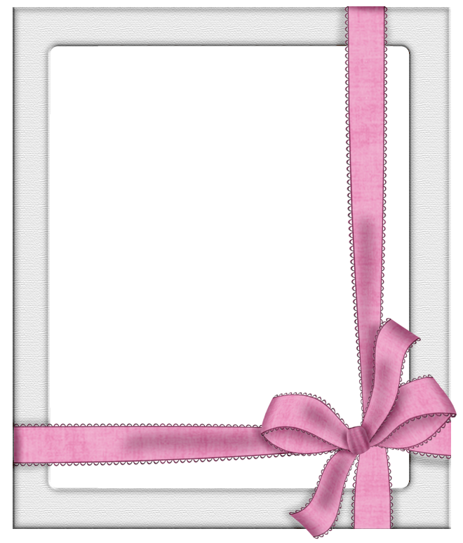 Transparent Silver Frame With Pink Bow Gallery Yopriceville High