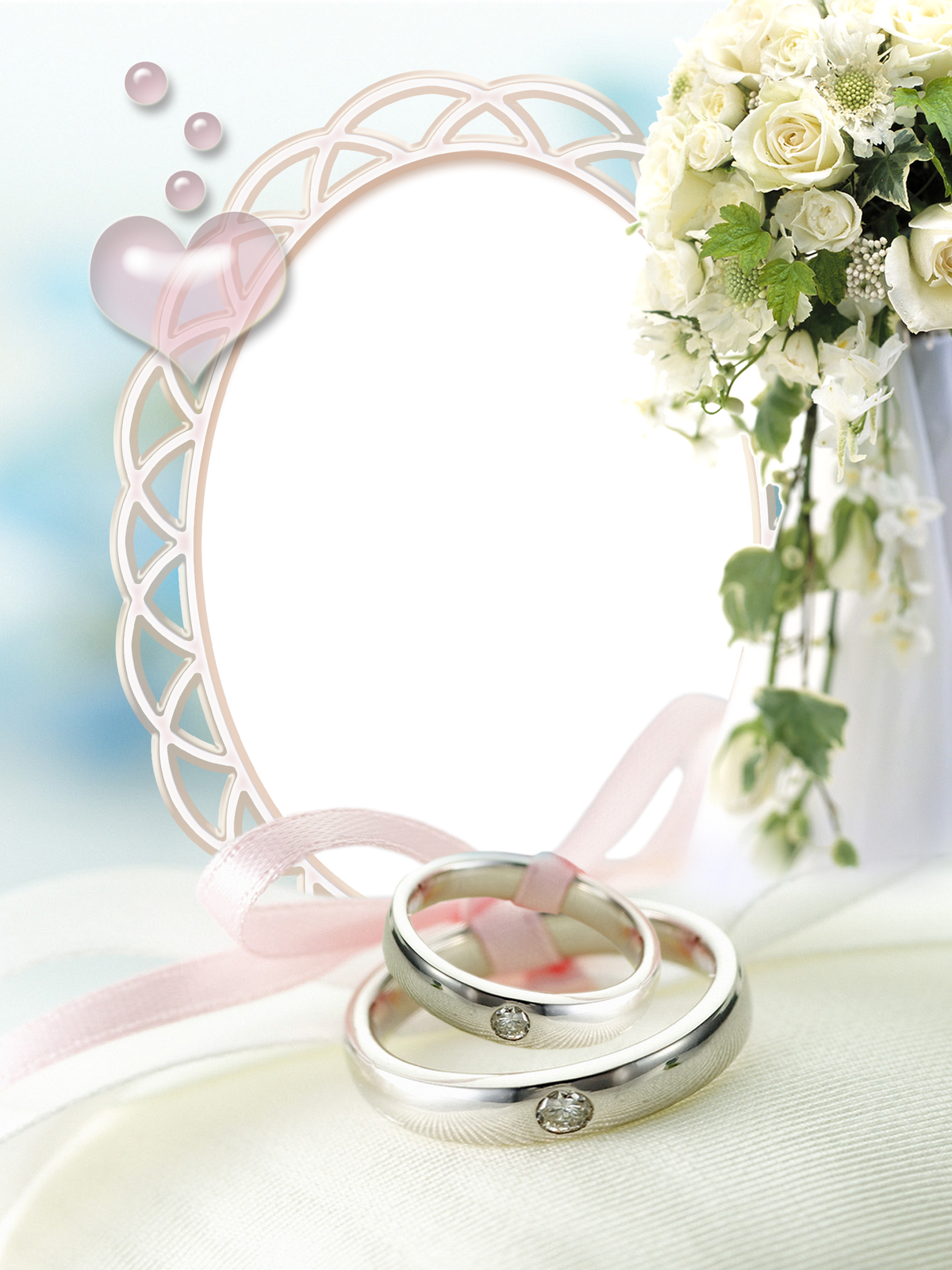 Wedding Transparent Photo Frame | Gallery Yopriceville - High-Quality