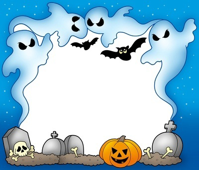 halloween ghost border clipart
