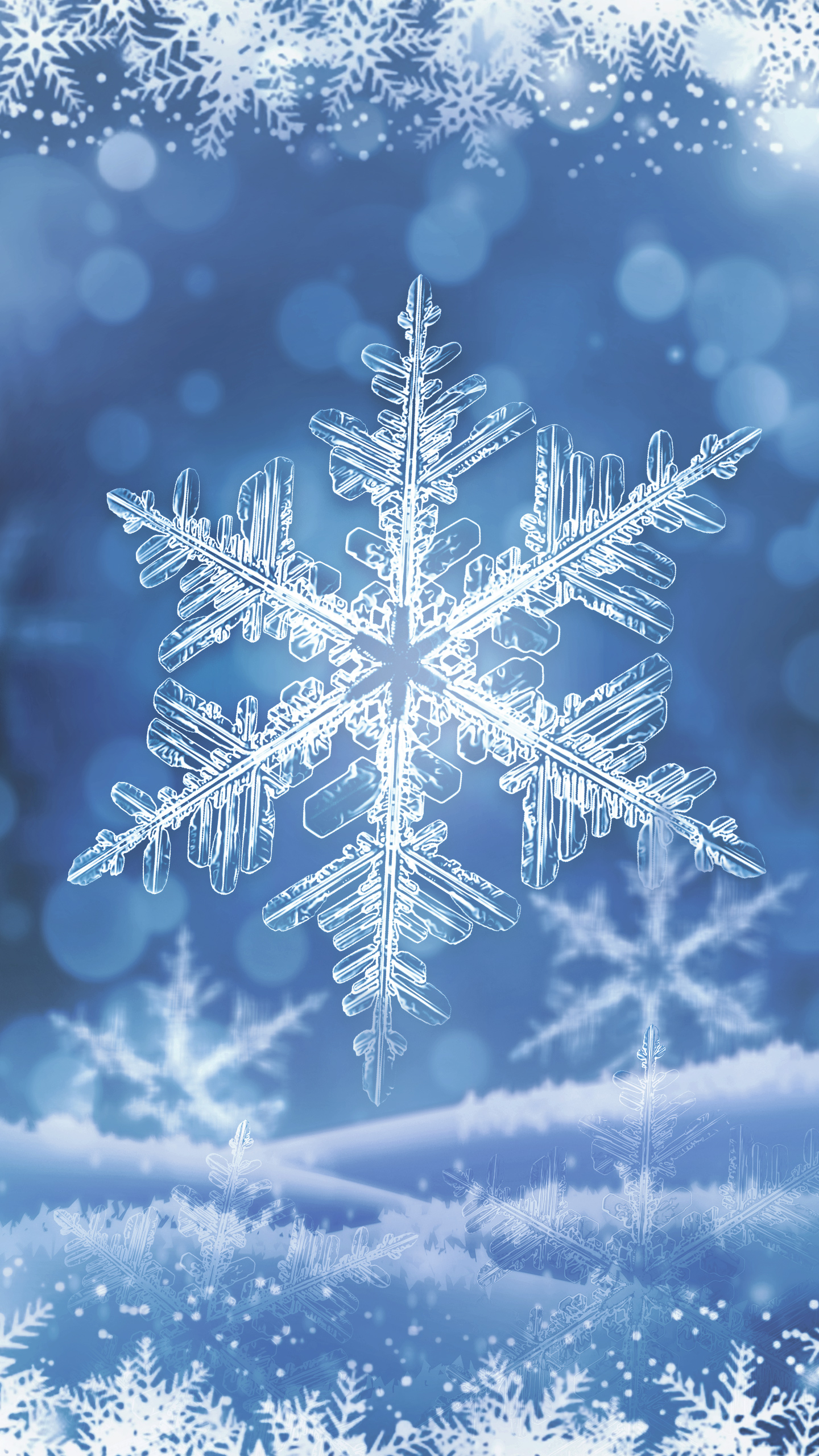 Winter snowflake pattern. Vector snow and snowflakes wallpaper Stock Vector  Image & Art - Alamy