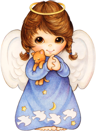 Cute Angel With Kitten Png Picture 