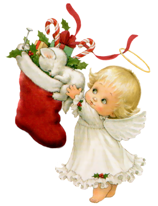 cute christmas angel with