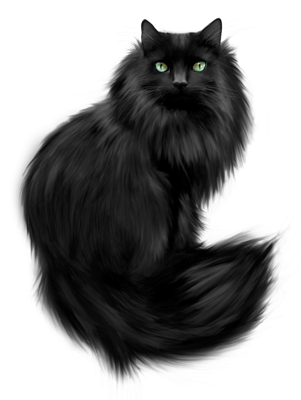 Painted Black Cat Clipart | Gallery Yopriceville - High-Quality Images and Transparent