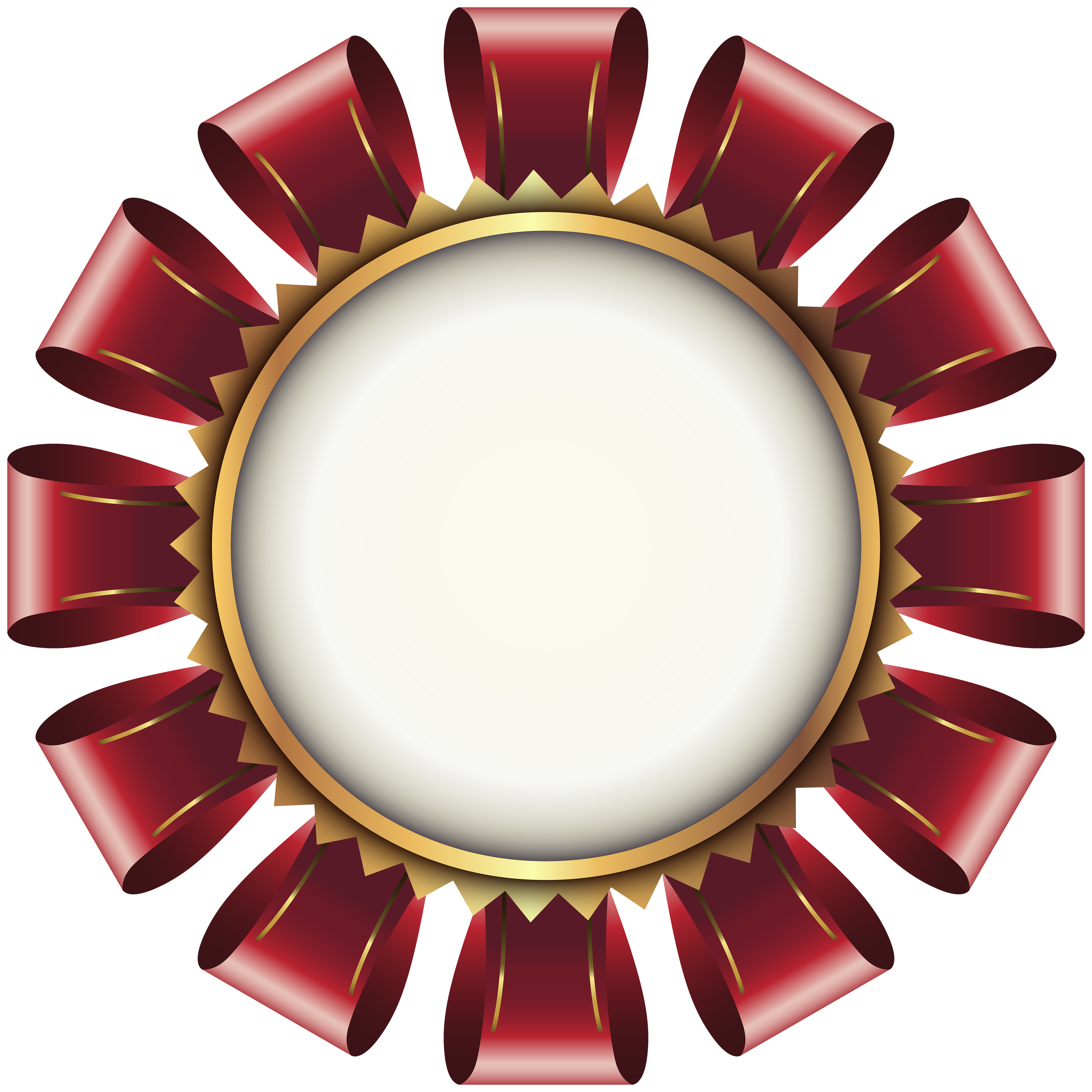 Deco Seal Red Gold Transparent PNG Clip Art Image | Gallery