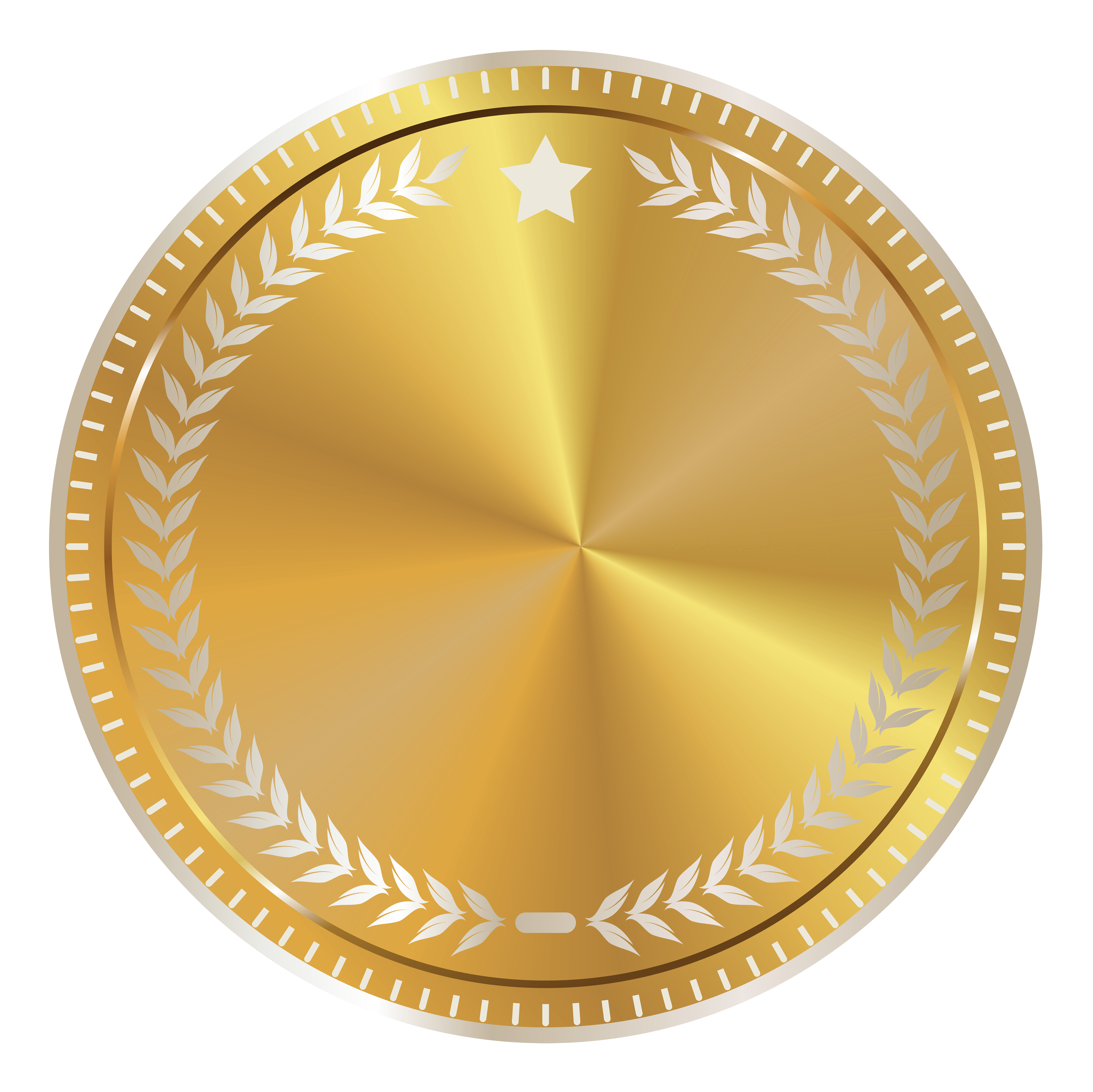 Gold Seal Badge with Decoration PNG Clipart Image | Gallery ...