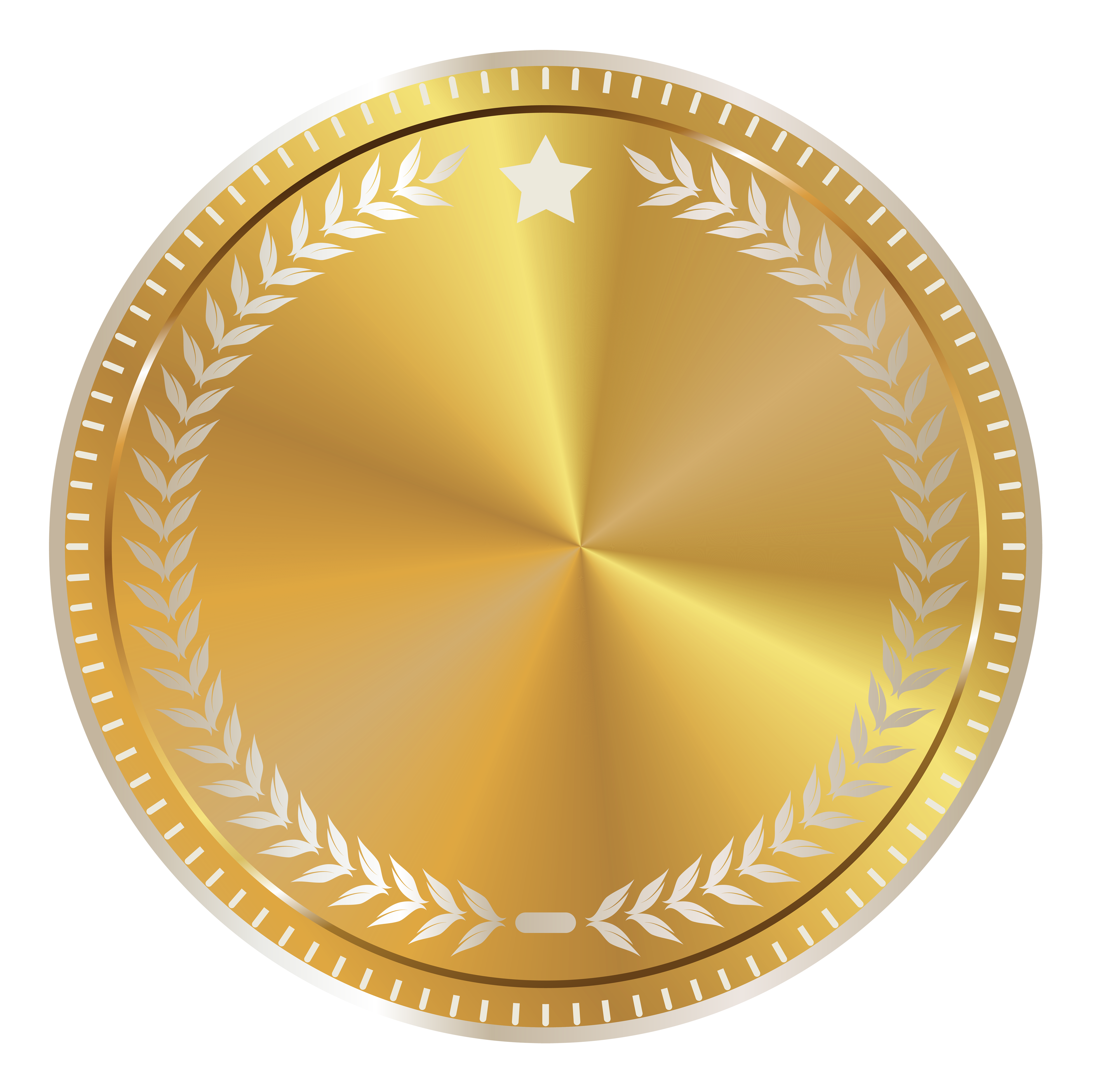 gold seal badge with decoration png clipart image metal christmas albums