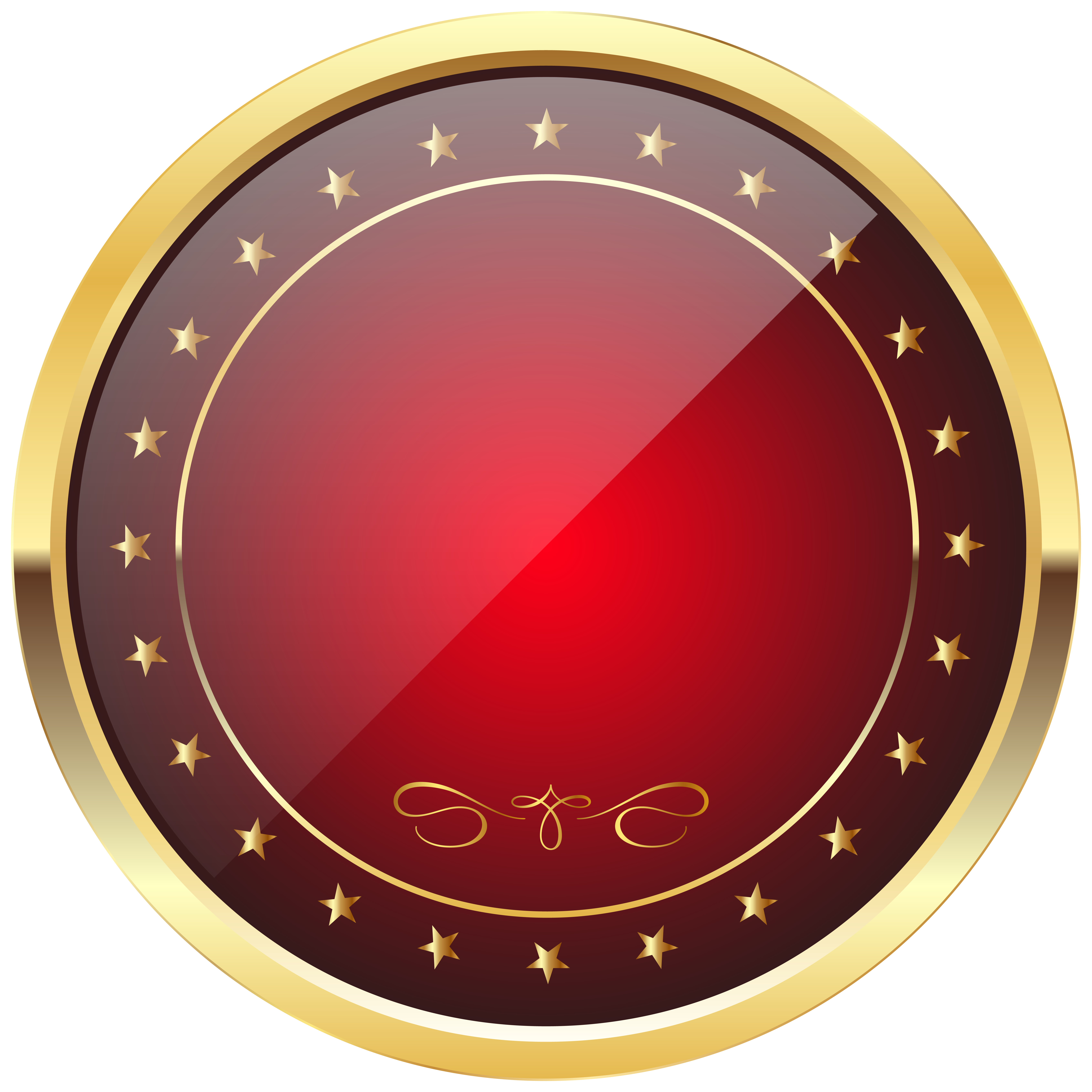 Red and Gold Badge Template Transparent PNG Clip Art Image | Gallery