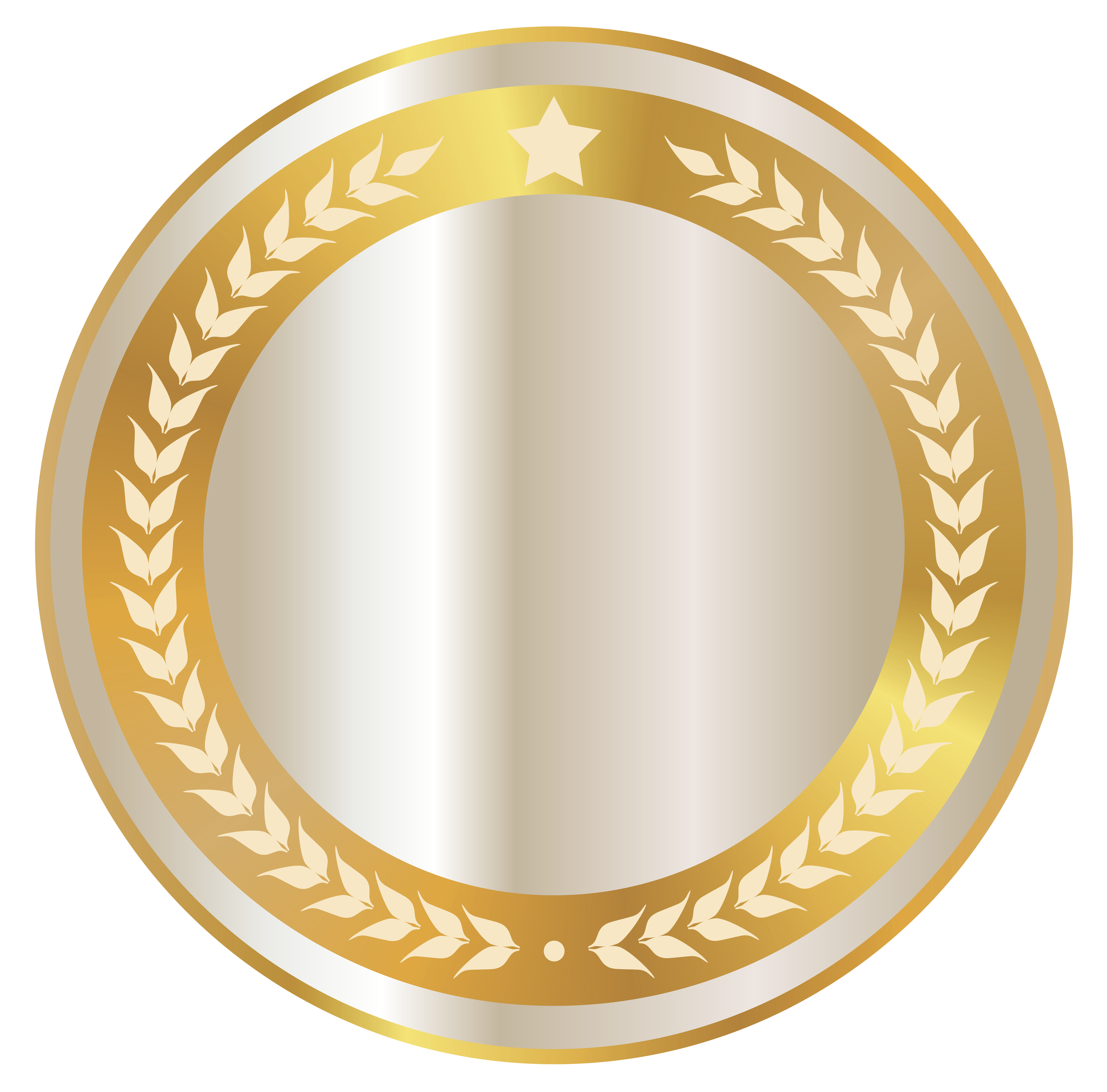 White Seal Badge with Gold Decor PNG Clipart Image ...