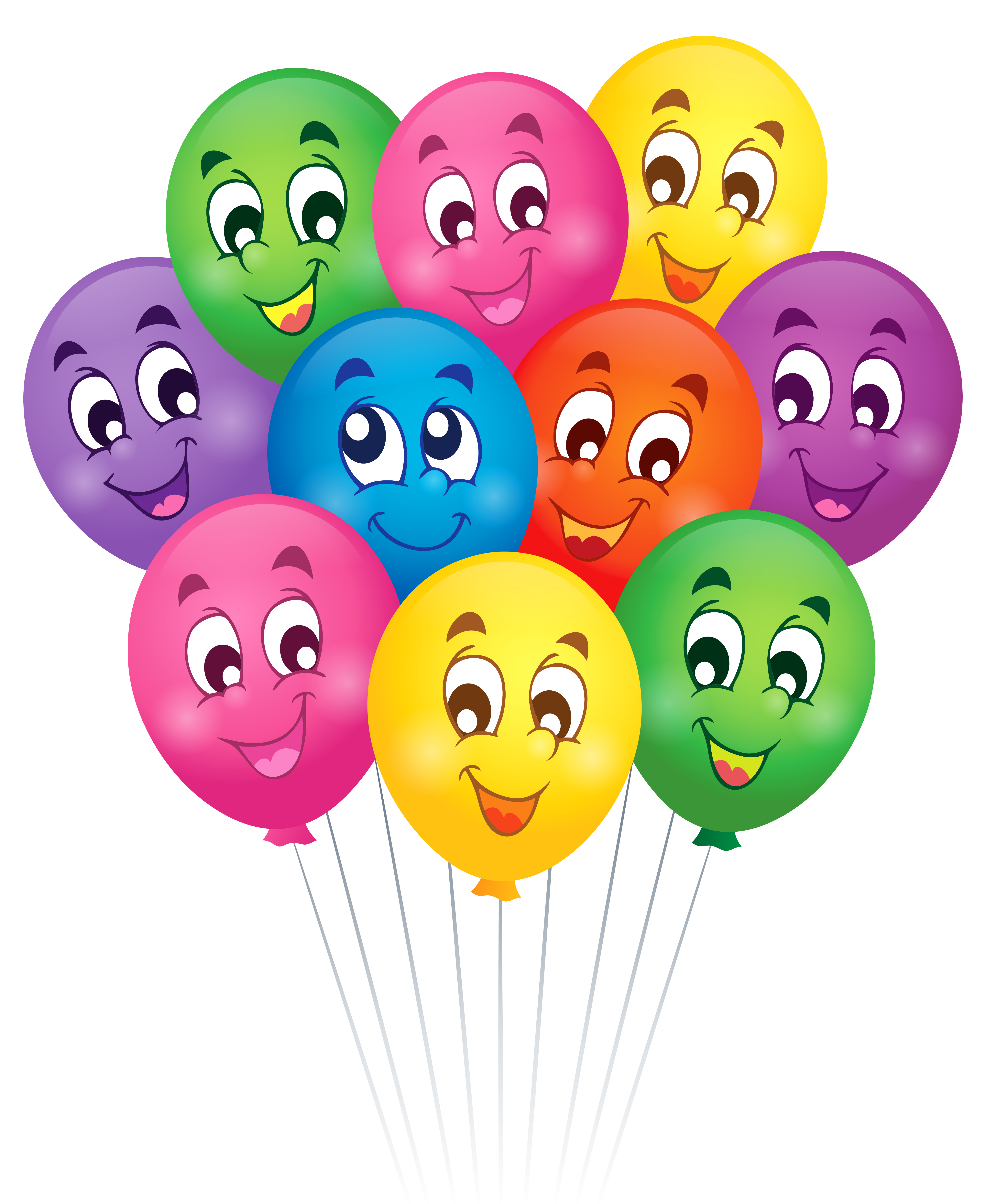 Balloons with Faces Cartoon PNG Clipart Picture​  Gallery Yopriceville -  High-Quality Free Images and Transparent PNG Clipart