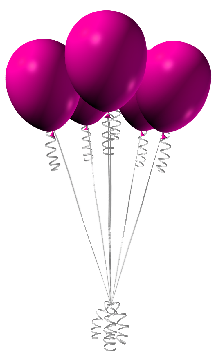 Pink Balloons PNG Clipart Image | Gallery Yopriceville - High-Quality