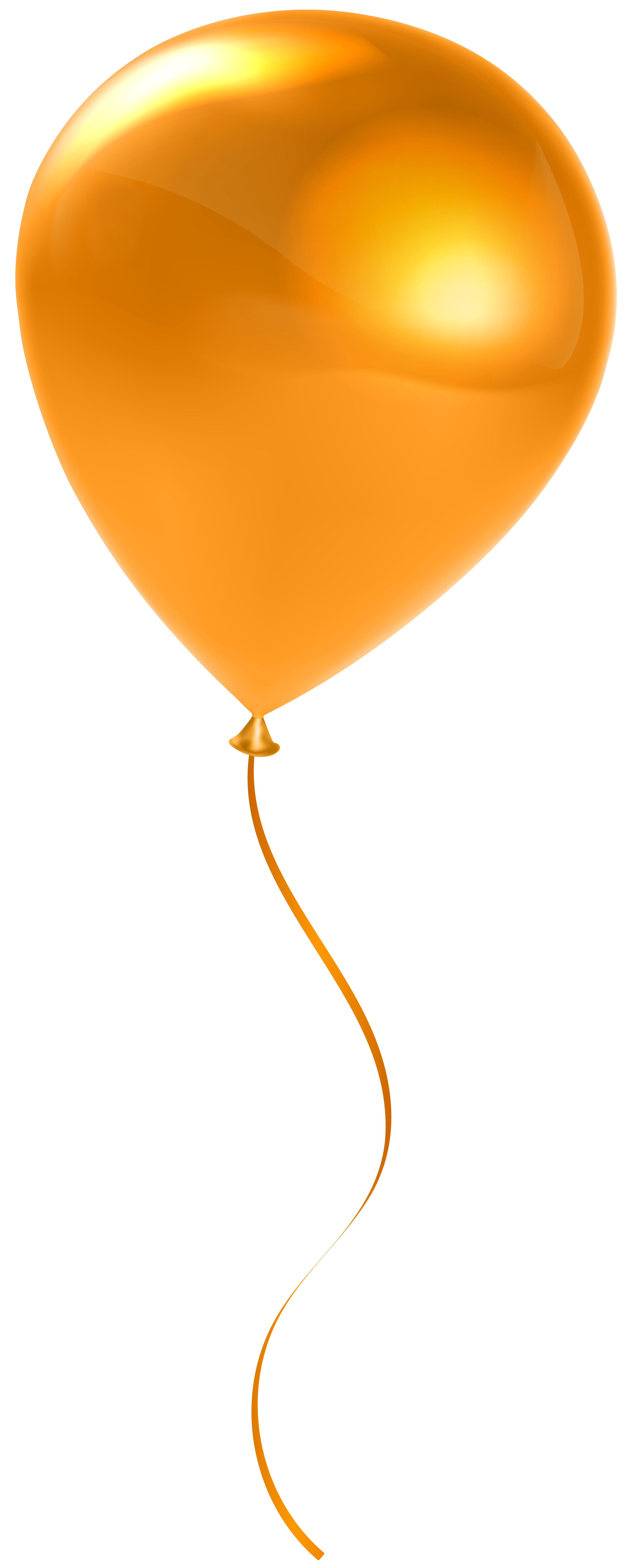 Single Orange Balloon Transparent Clip Art | Gallery Yopriceville ...