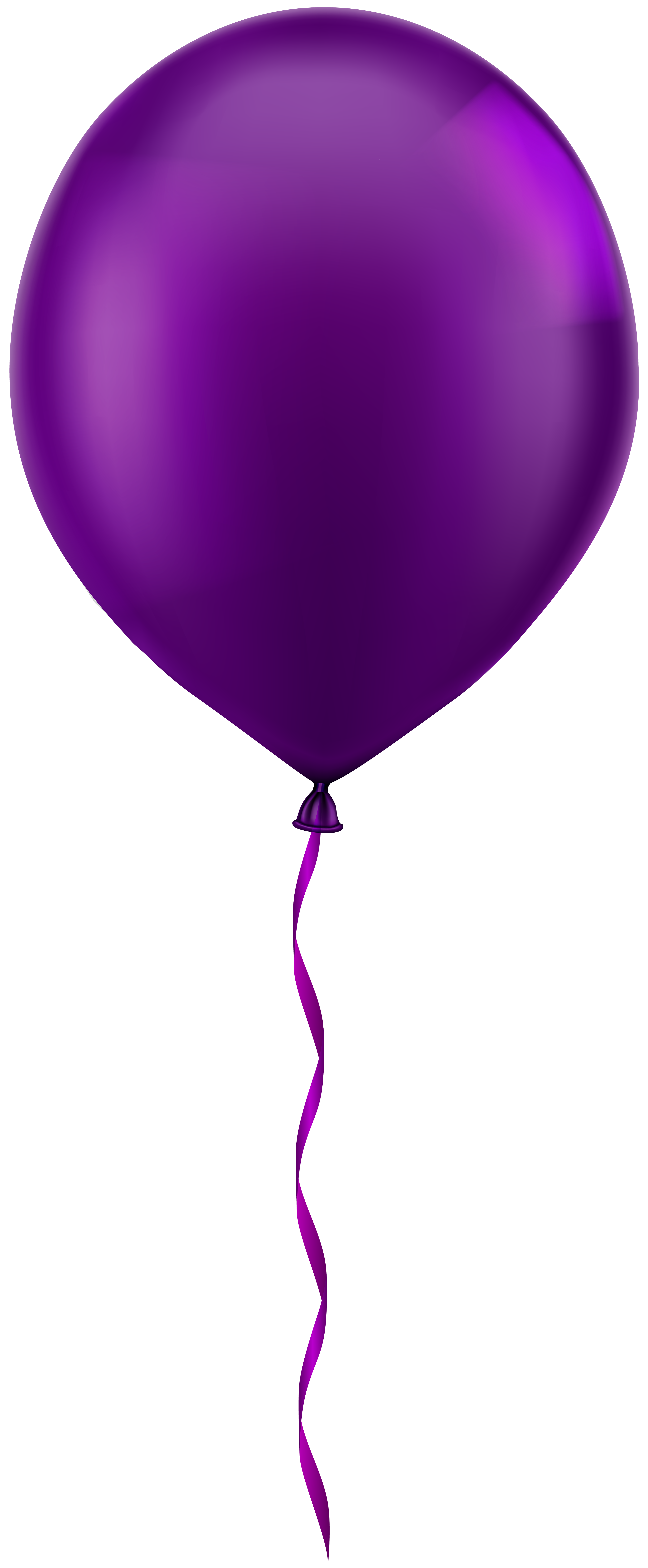 single purple balloon clip art