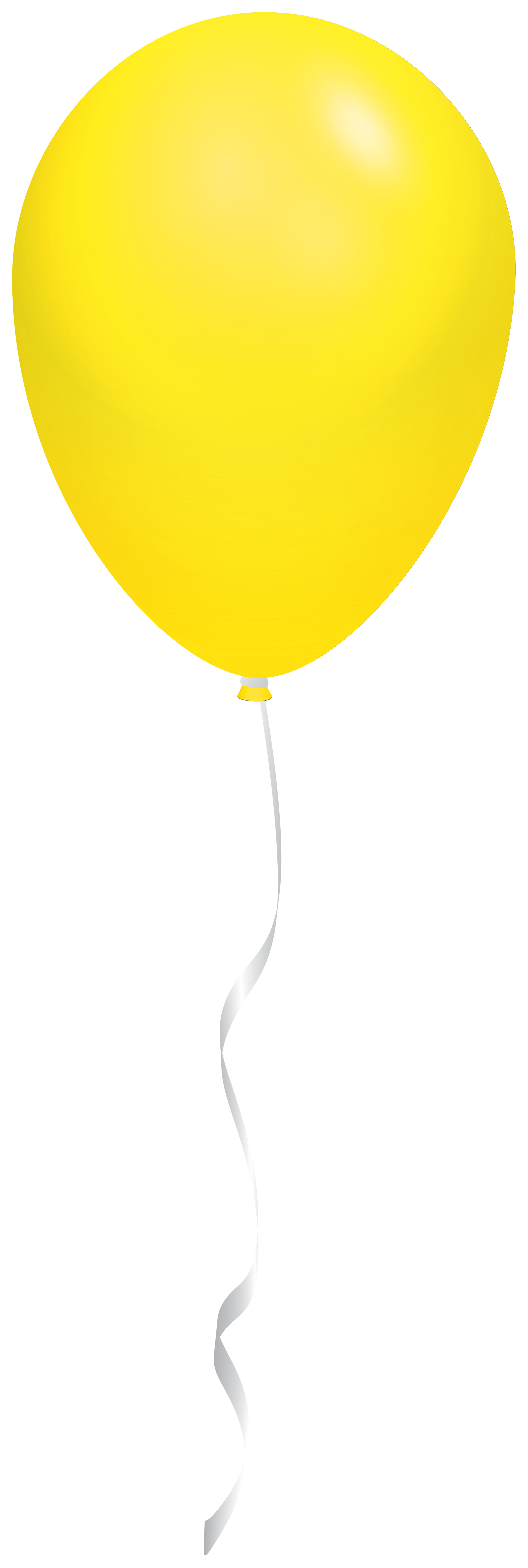 one yellow balloon