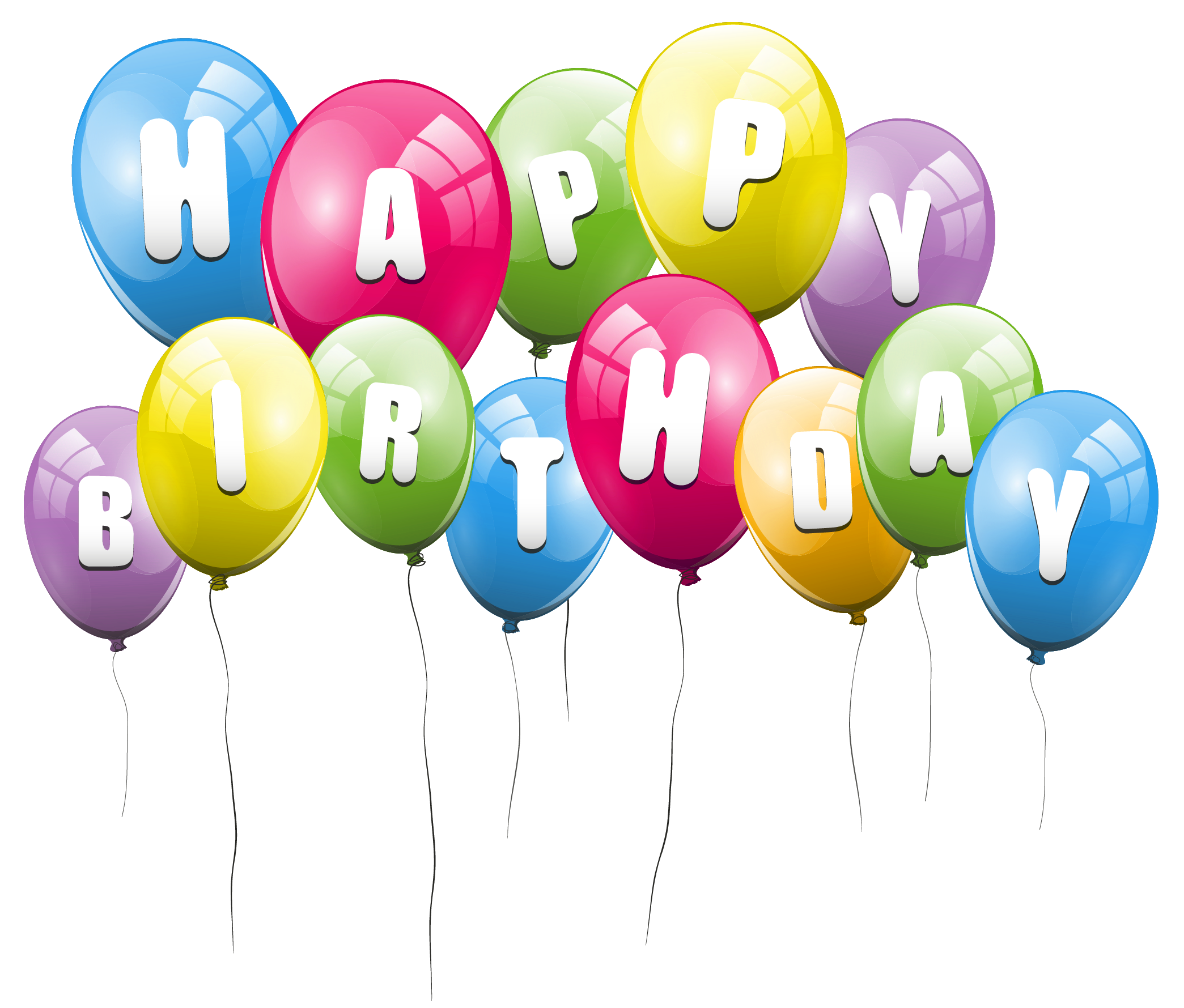 Download Transparent Balloons Happy Birthday PNG Picture Clipart ...