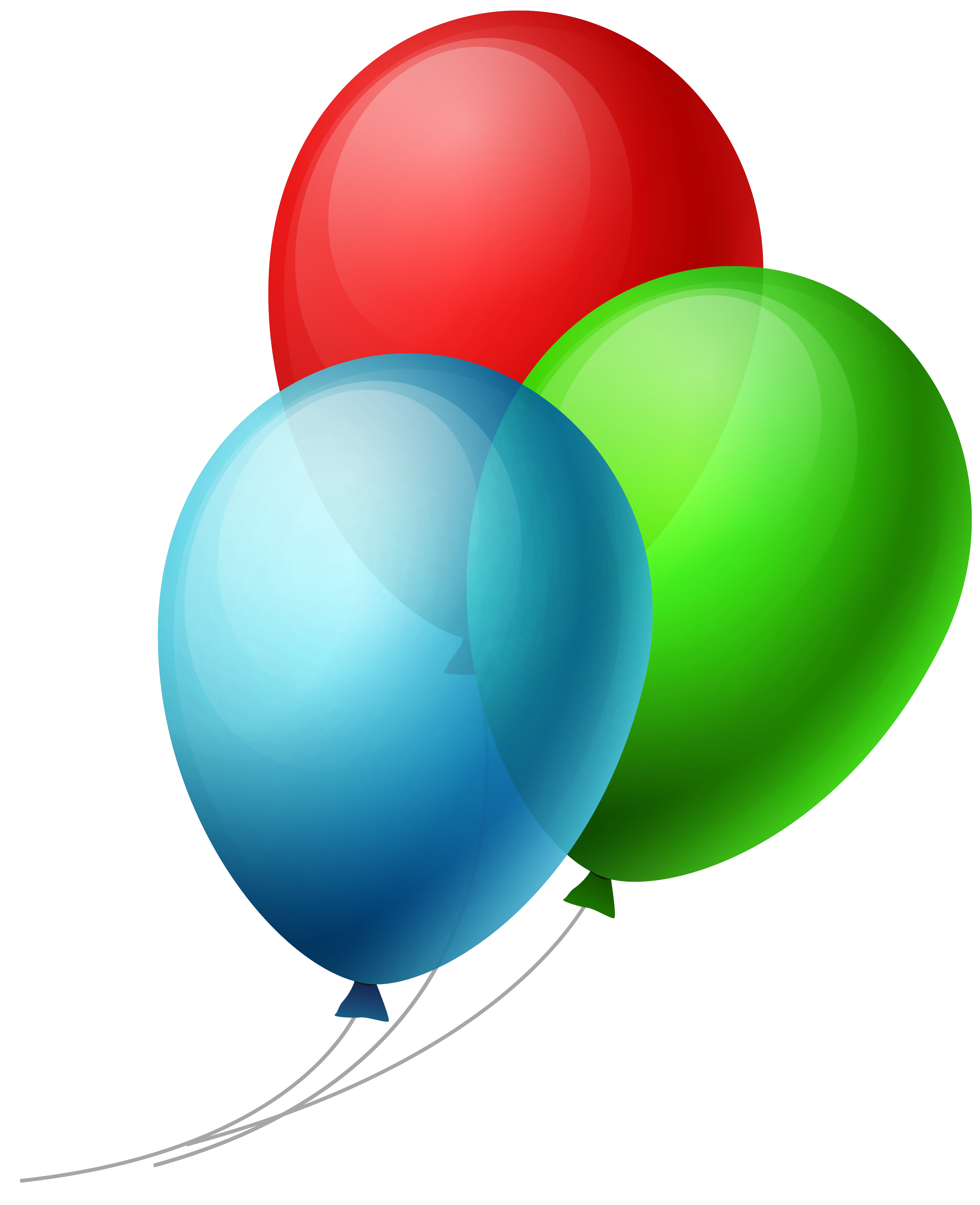 transparent three balloons png