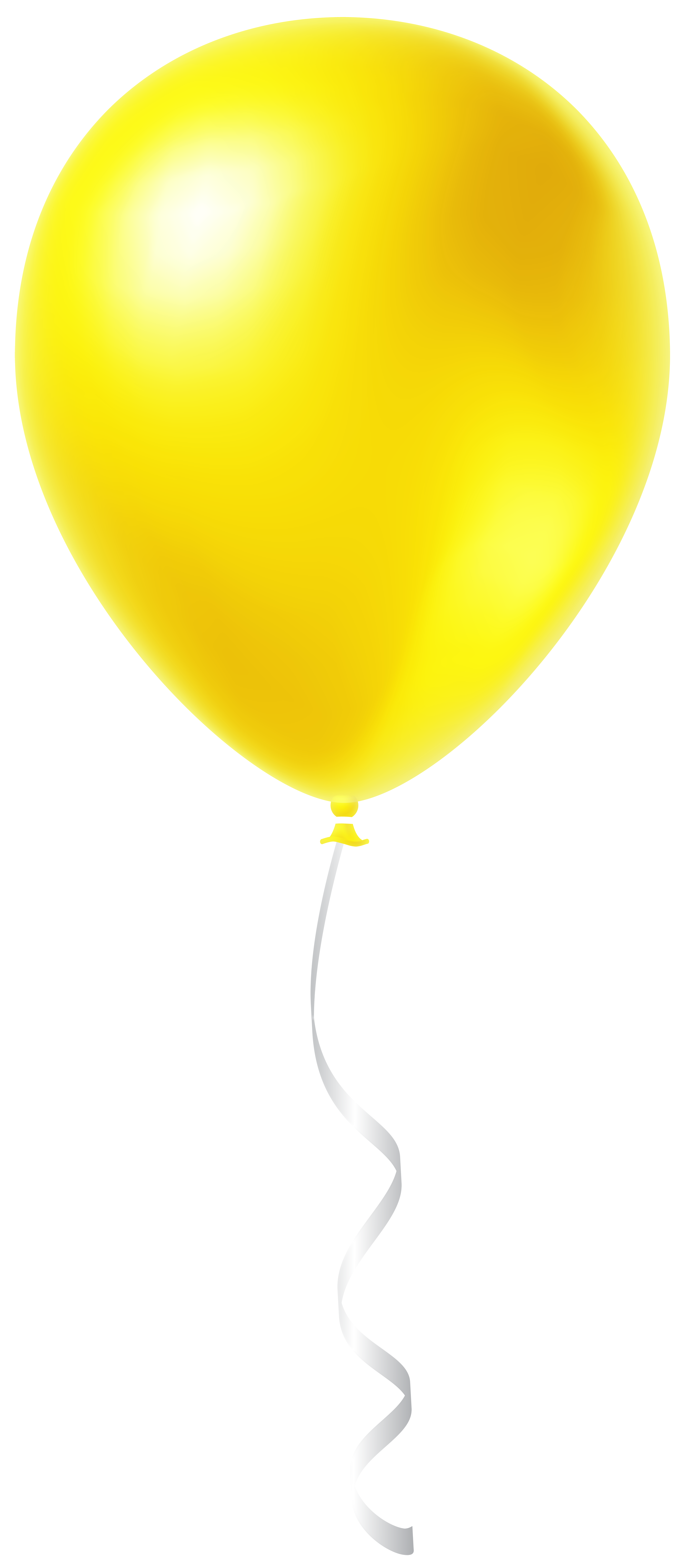 one yellow balloon