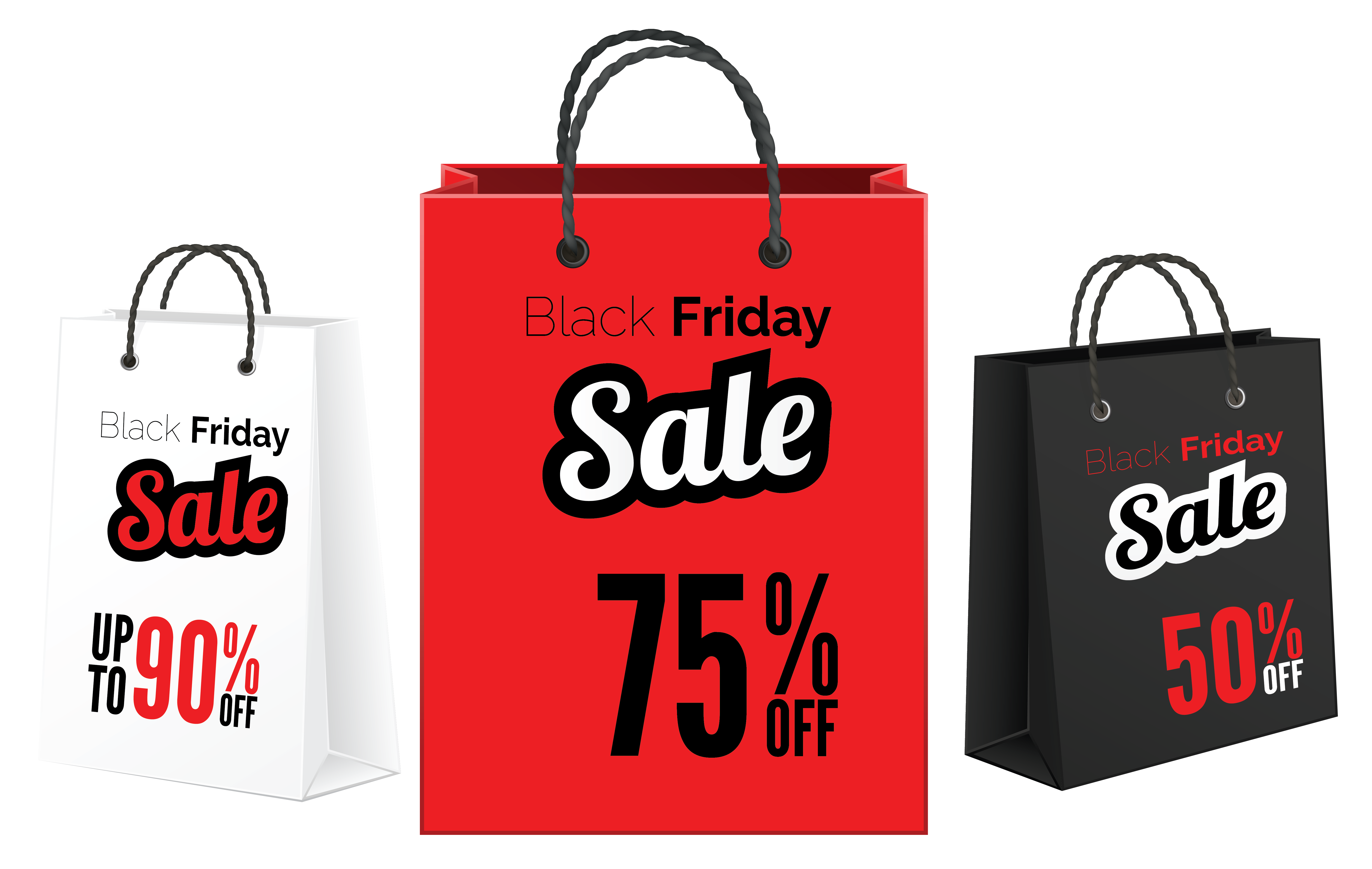 Black Friday Sale Bags PNG Clipart Image | Gallery Yopriceville - High-Quality Images and ...