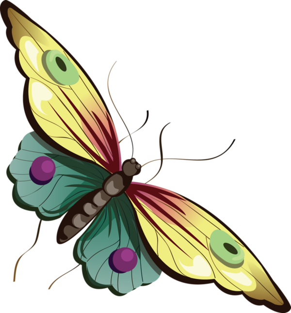 cute yellow butterfly clipart png