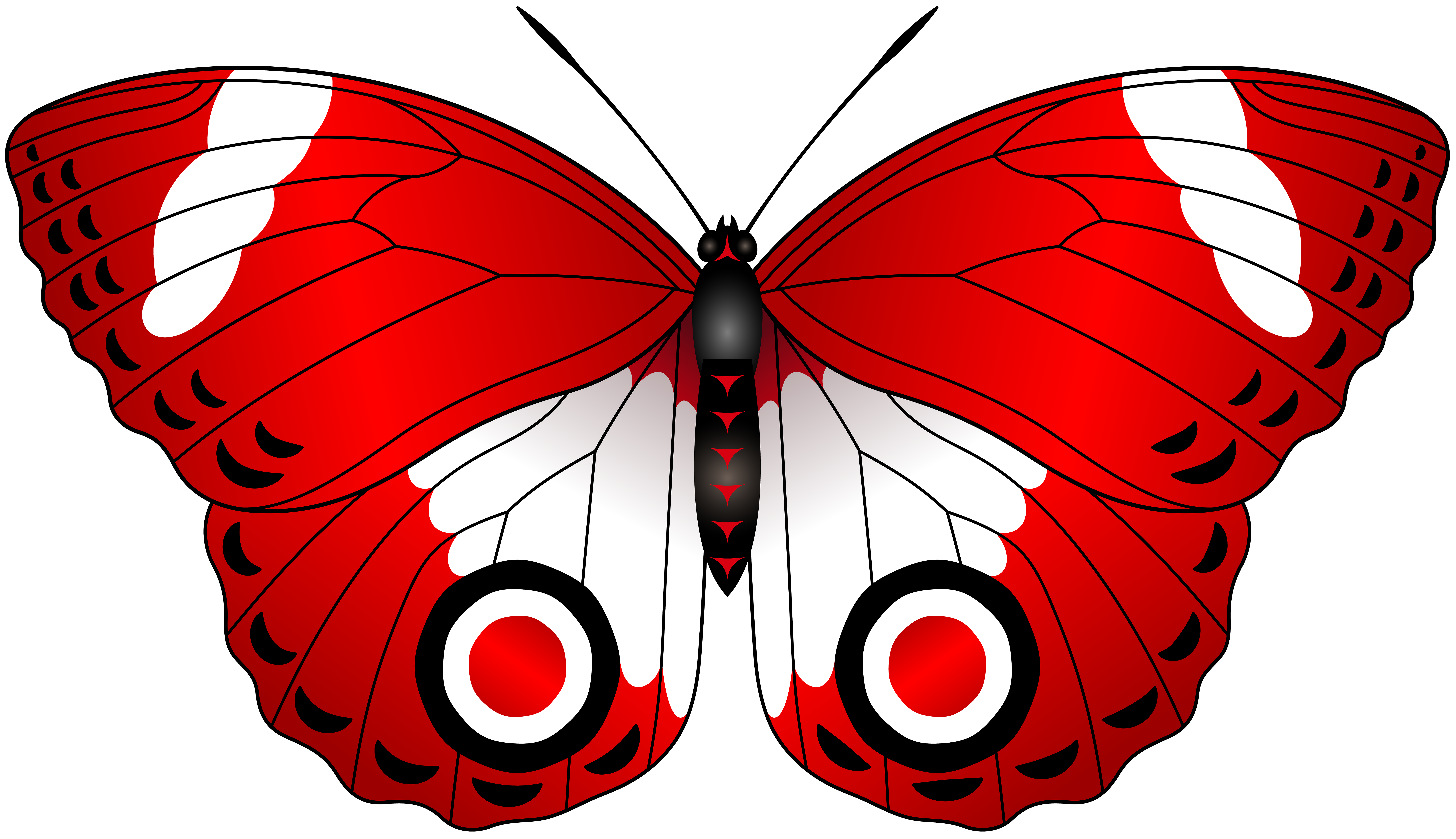 red butterfly clip art