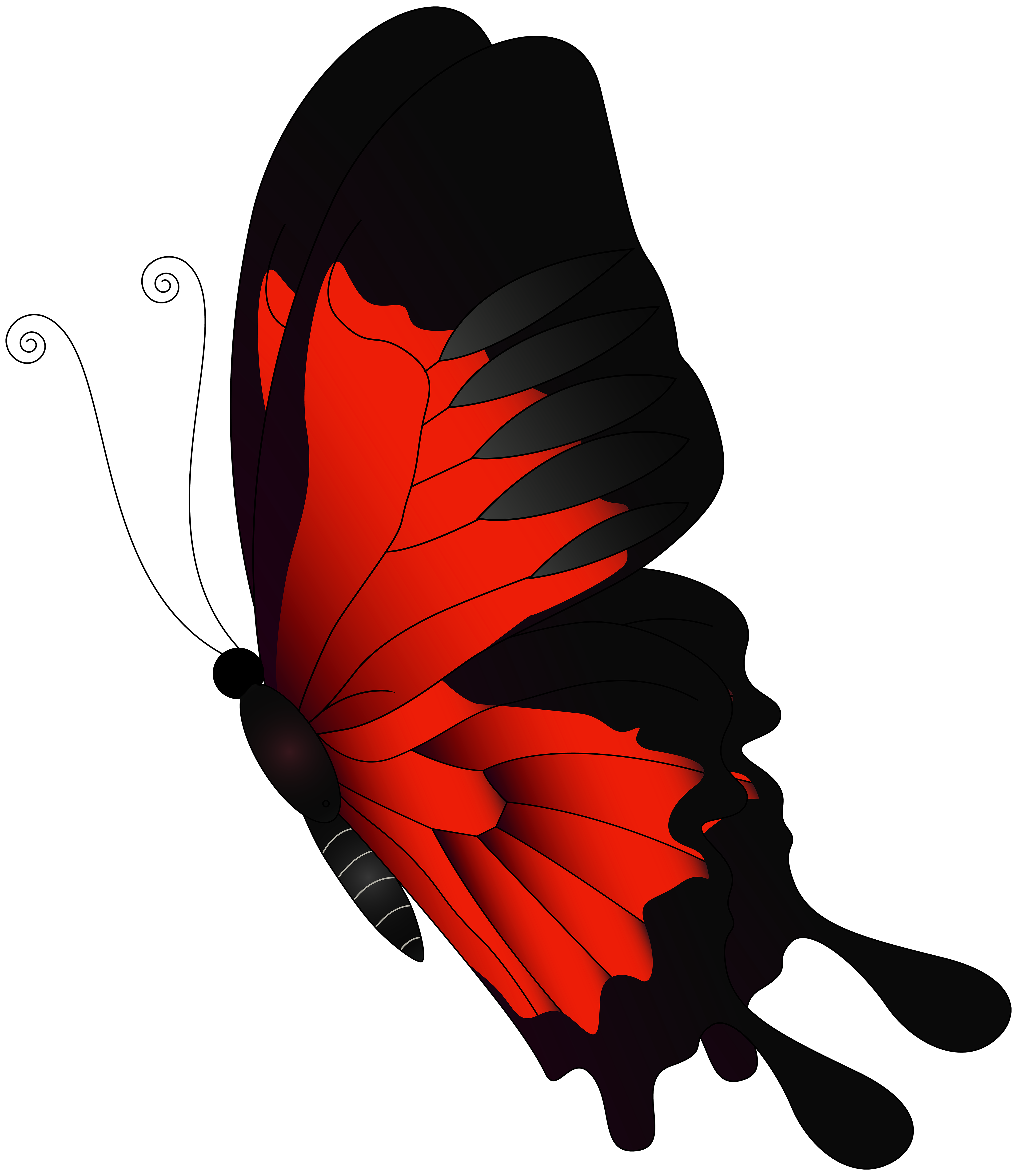 Red Flying Butterfly PNG Clip Art​  Gallery Yopriceville - High-Quality  Free Images and Transparent PNG Clipart