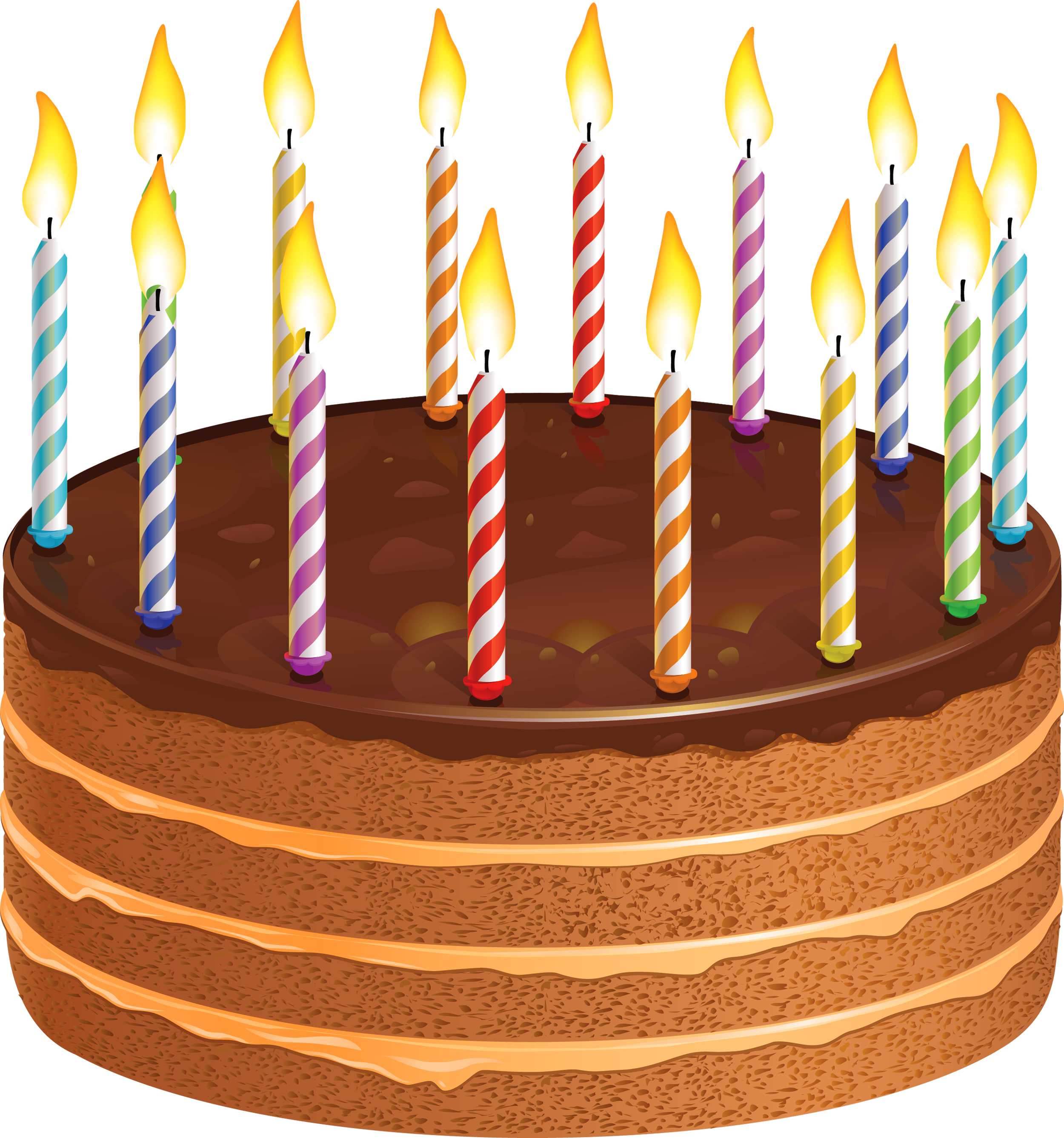 Download Chocolate Cake with Candles PNG Picture | Gallery ...