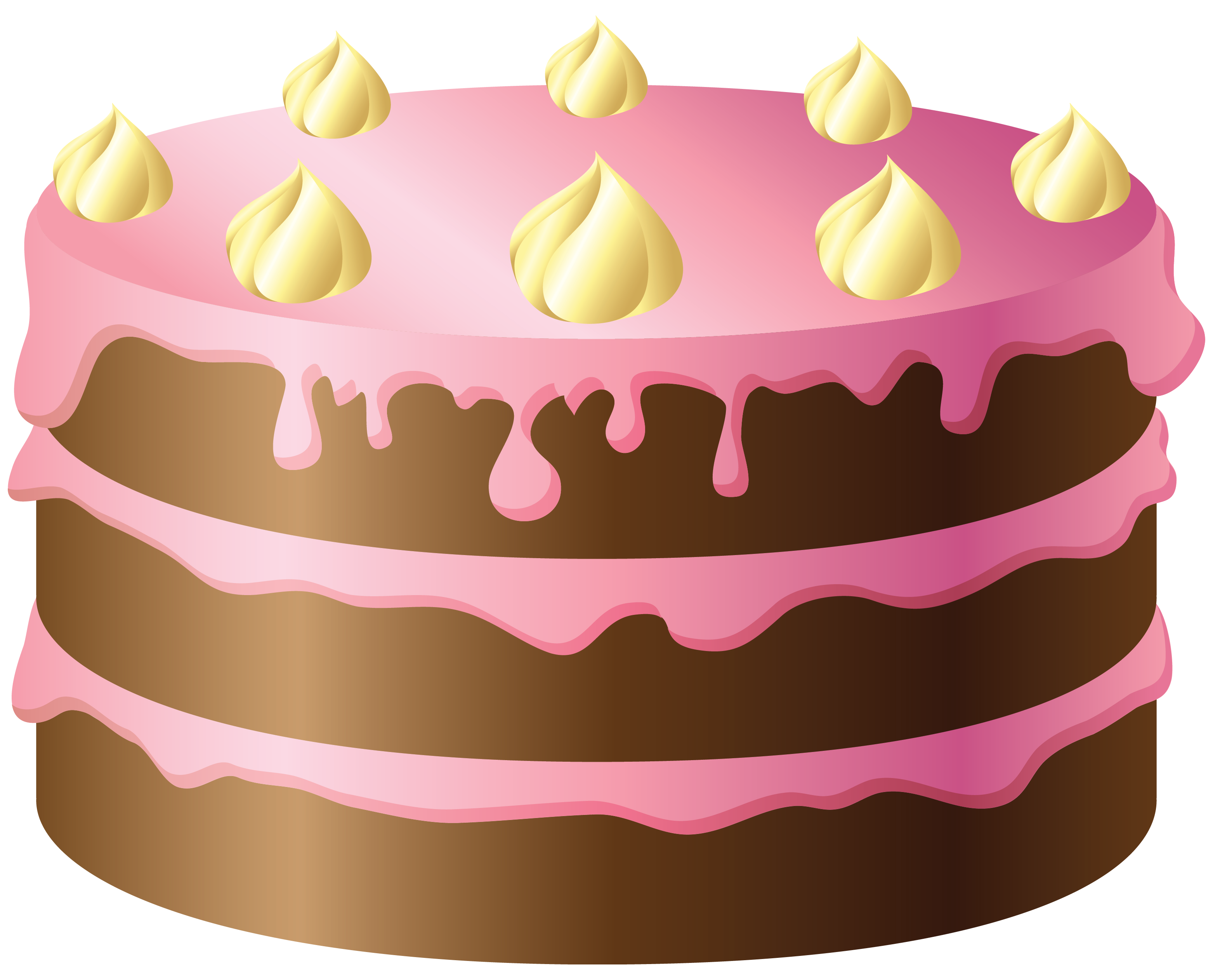 pink birthday cake clipart