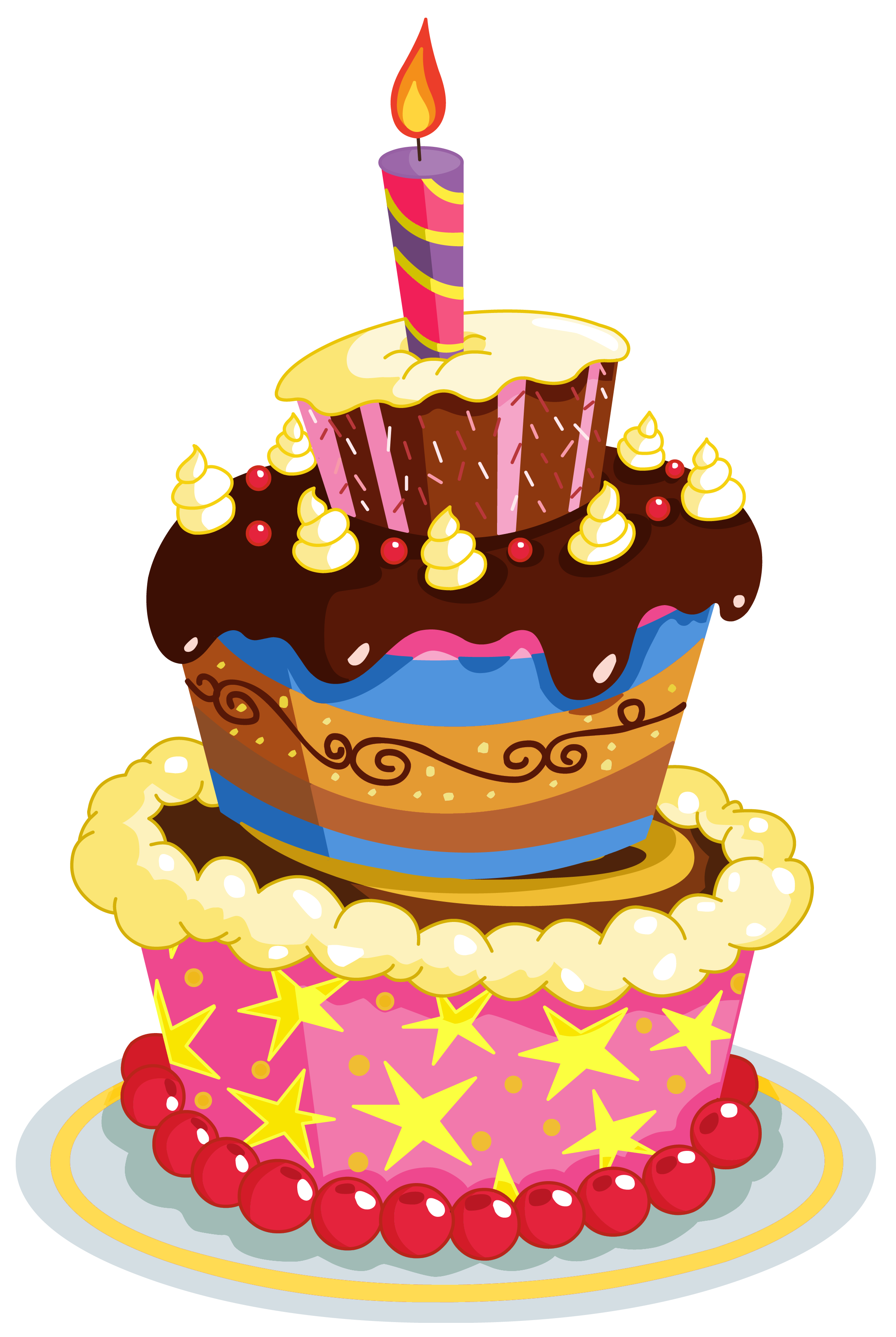 Colorful Birthday Cake PNG Clipart​ | Gallery Yopriceville - High-Quality  Free Images and Transparent PNG Clipart