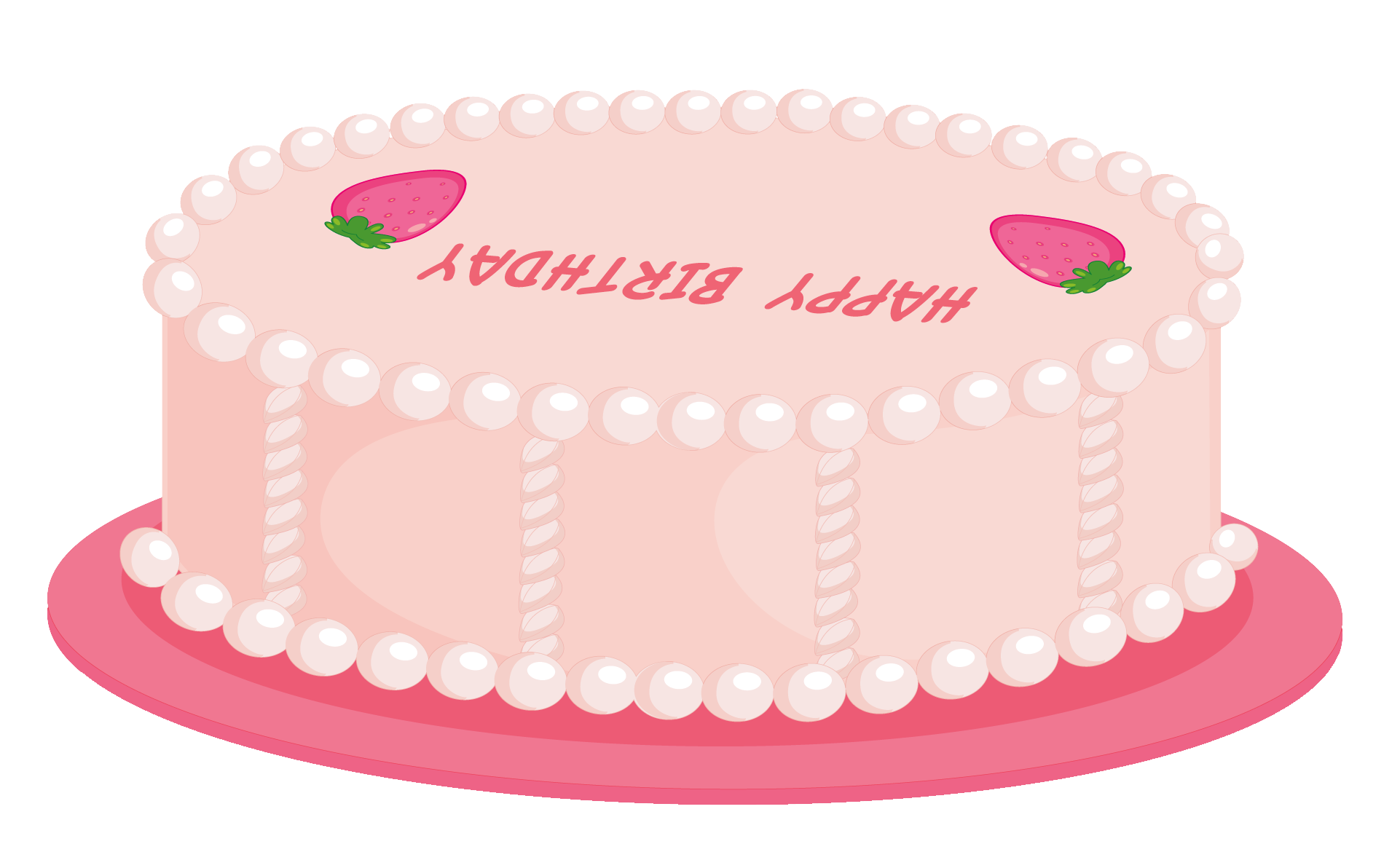 pink birthday cake clipart
