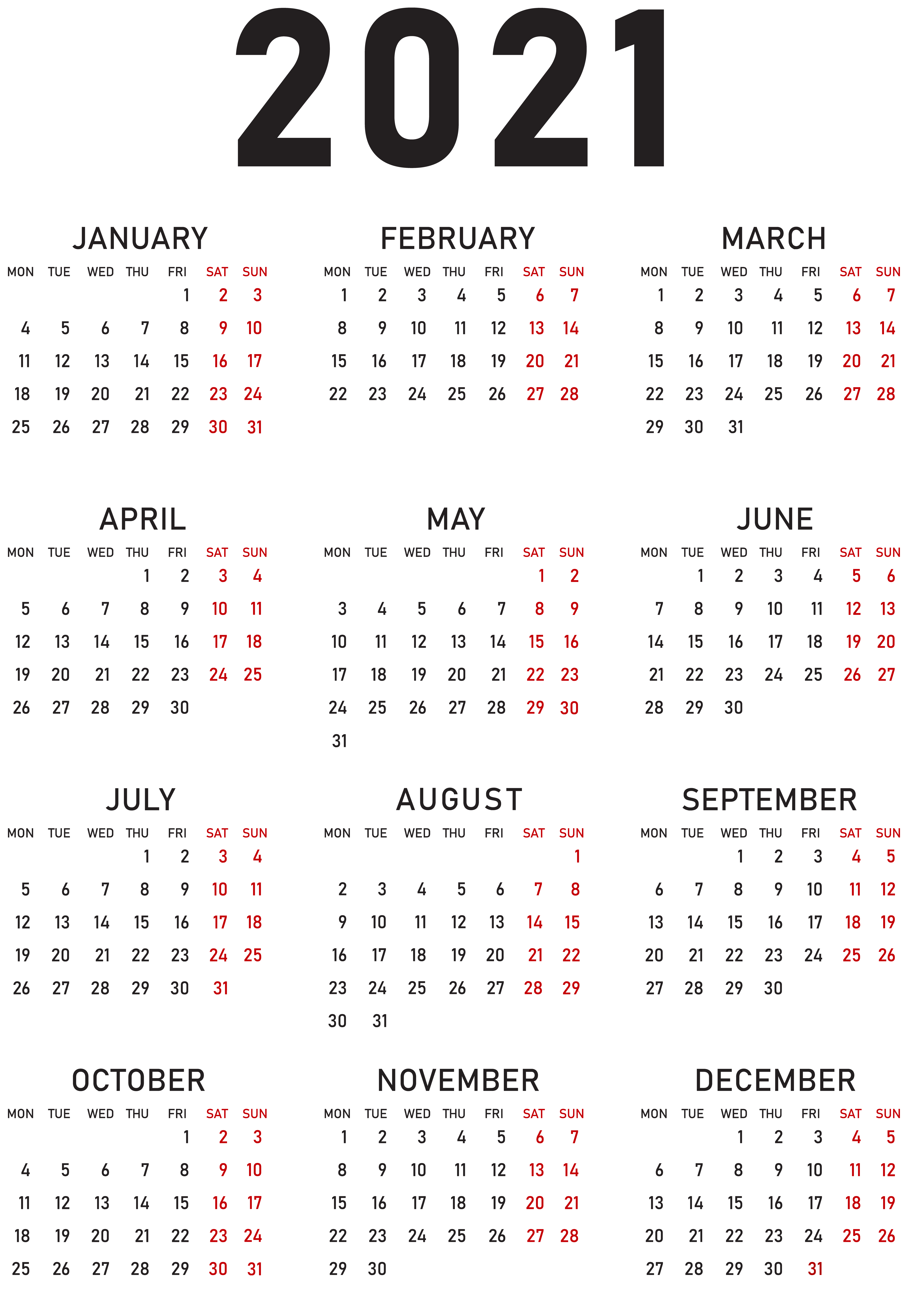 2021 Calendar Png 2021 Calendar PNG Transparent Clipart | Gallery Yopriceville 