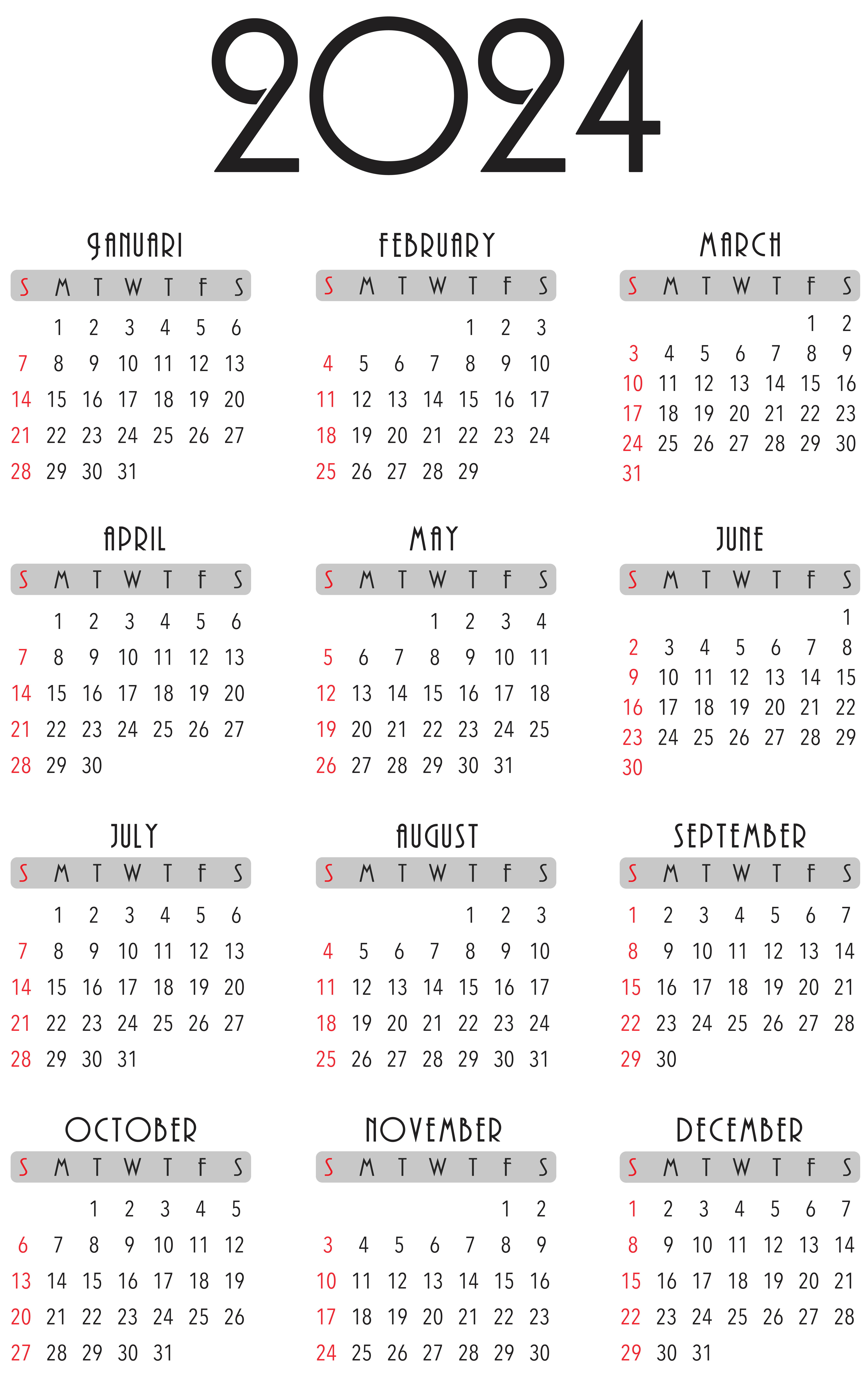 2024 Calendar Black Transparent PNG Clip Art​  Gallery Yopriceville -  High-Quality Free Images and Transparent PNG Clipart