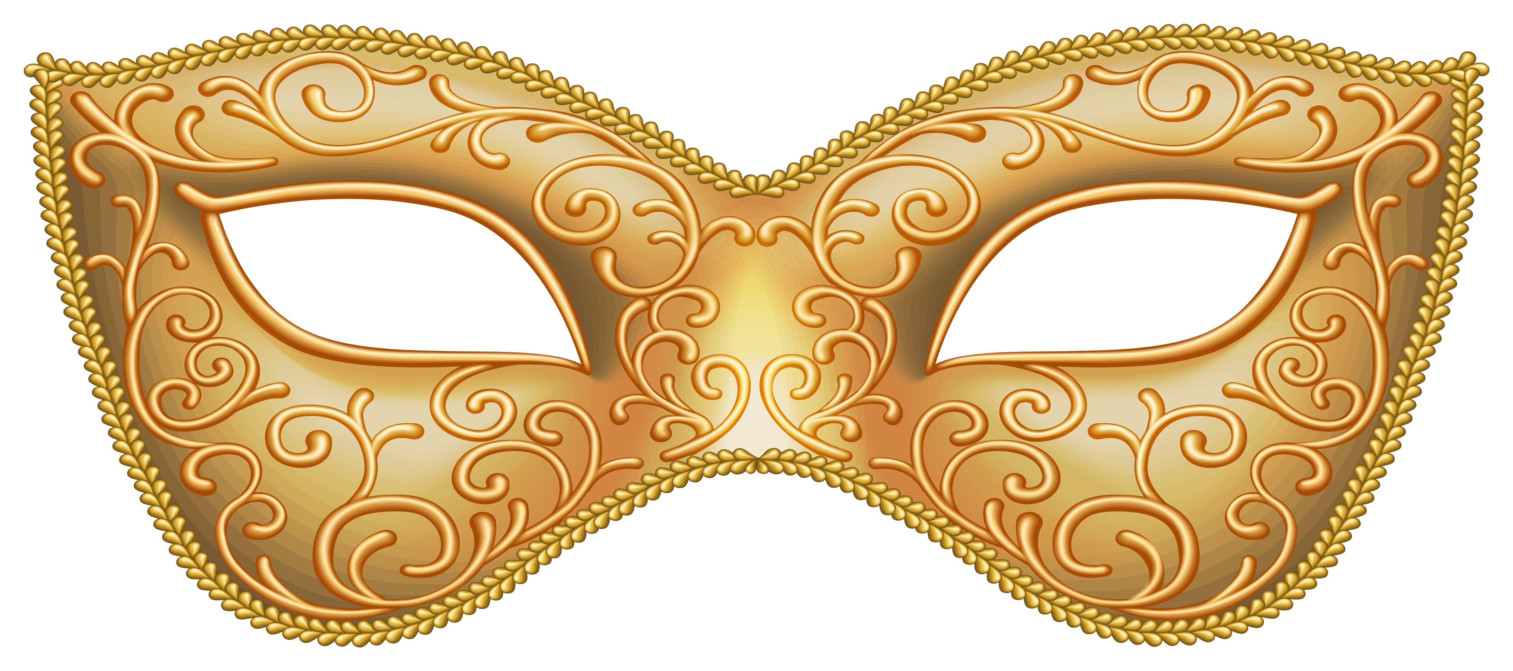 Gold Carnival Mask Transparent Image | Gallery Yopriceville - High