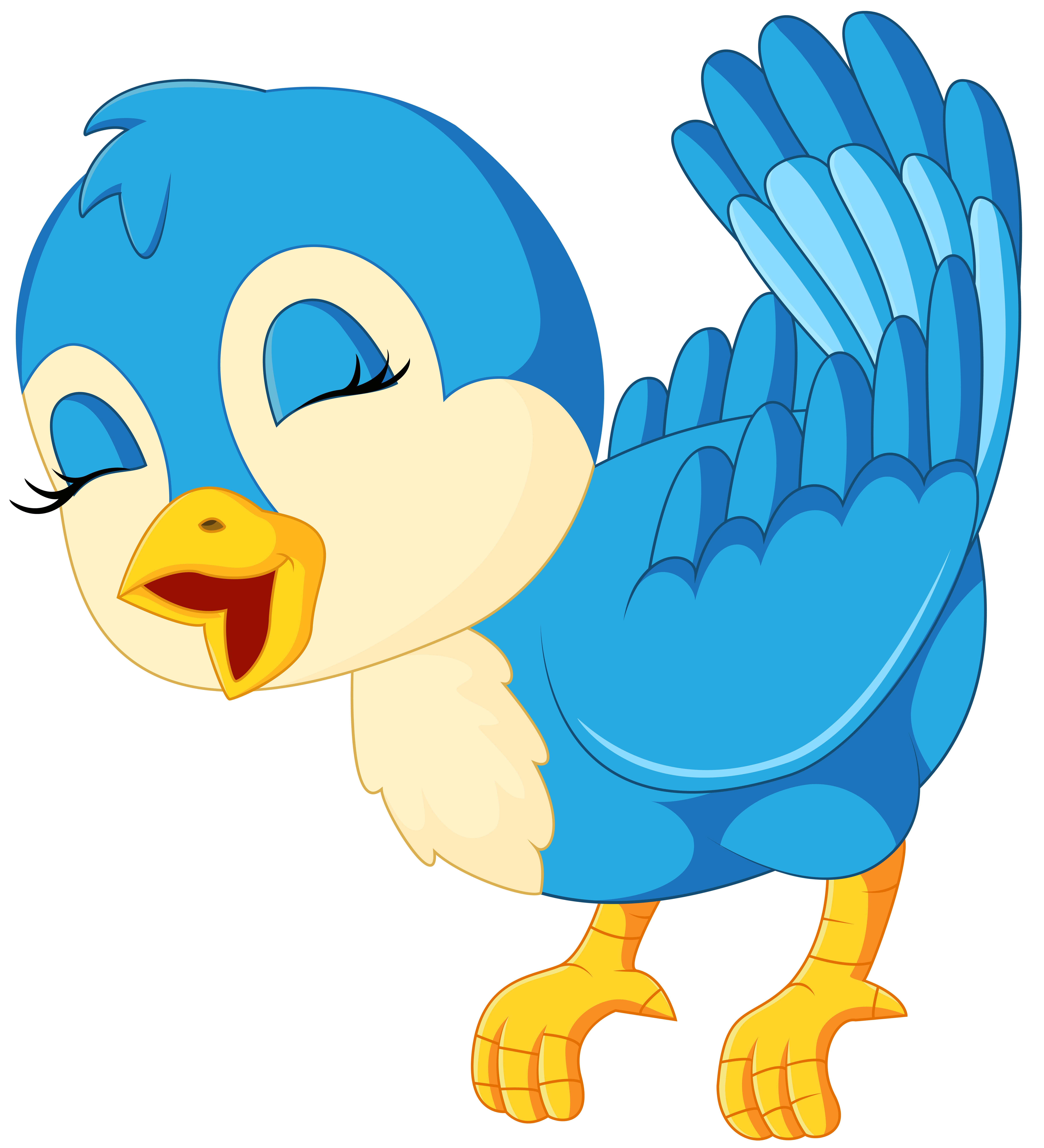 Blue Bird Cartoon PNG Clip Art Image​ | Gallery Yopriceville - High-Quality  Free Images and Transparent PNG Clipart