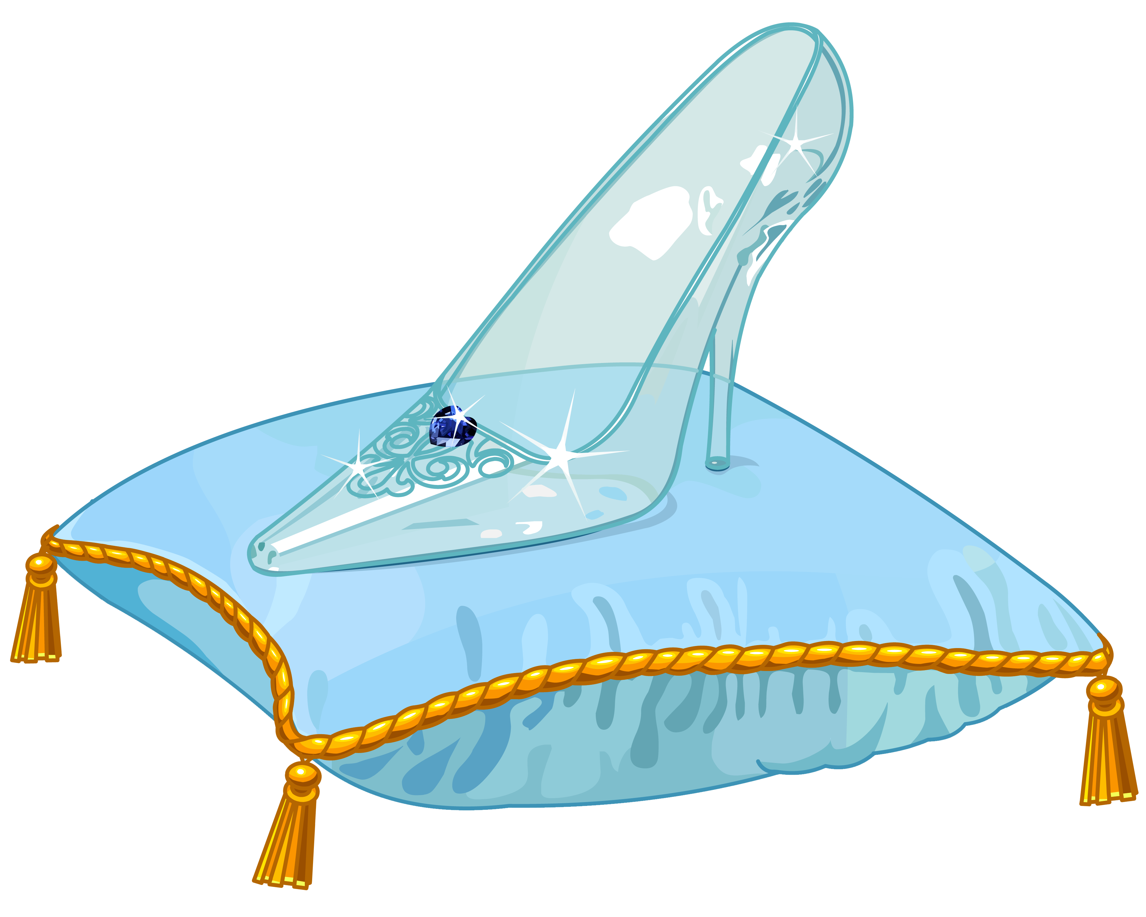 Cinderella Glass Slipper PNG Vector Clipart Image 