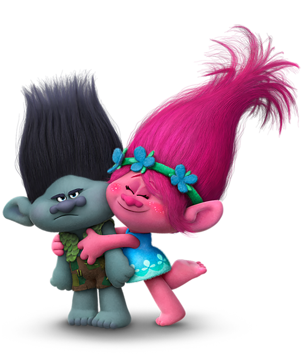 Trolls Branch and Poppy Transparent PNG Image