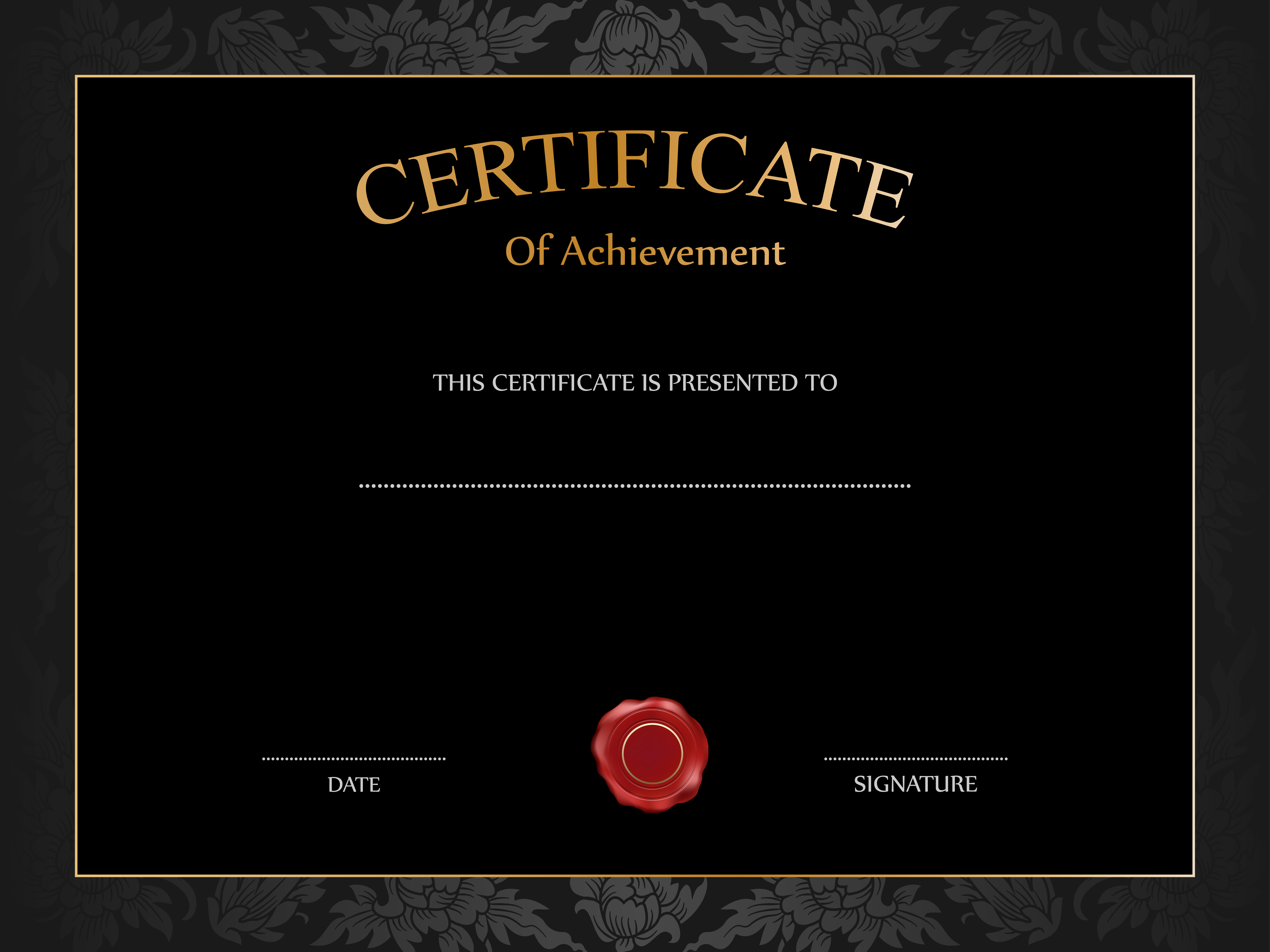 Black Certificate Template PNG Image​ | Gallery Yopriceville - High-Quality  Free Images and Transparent PNG Clipart