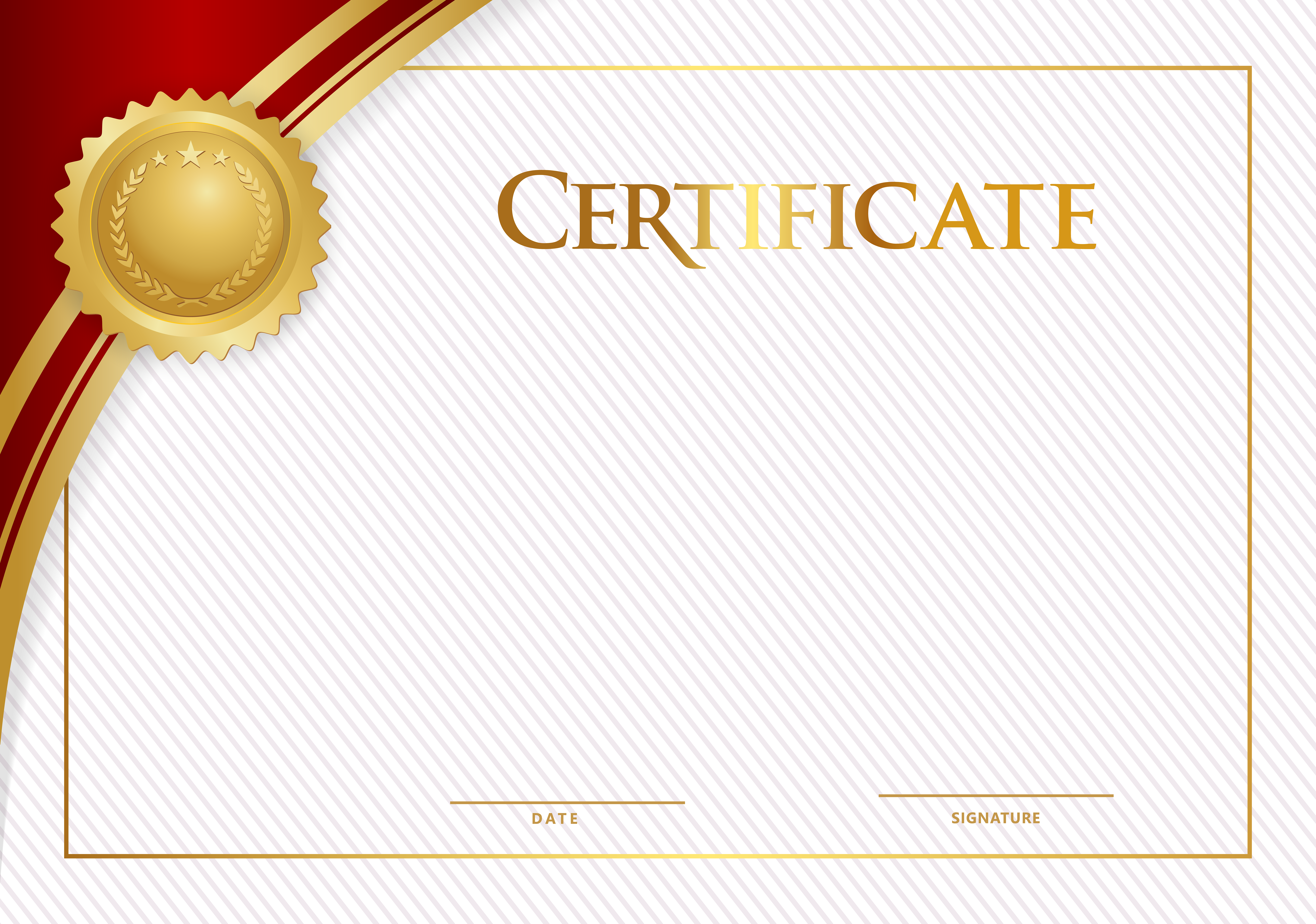Empty Certificate Red PNG Clipart​  Gallery Yopriceville - High Regarding Love Certificate Templates