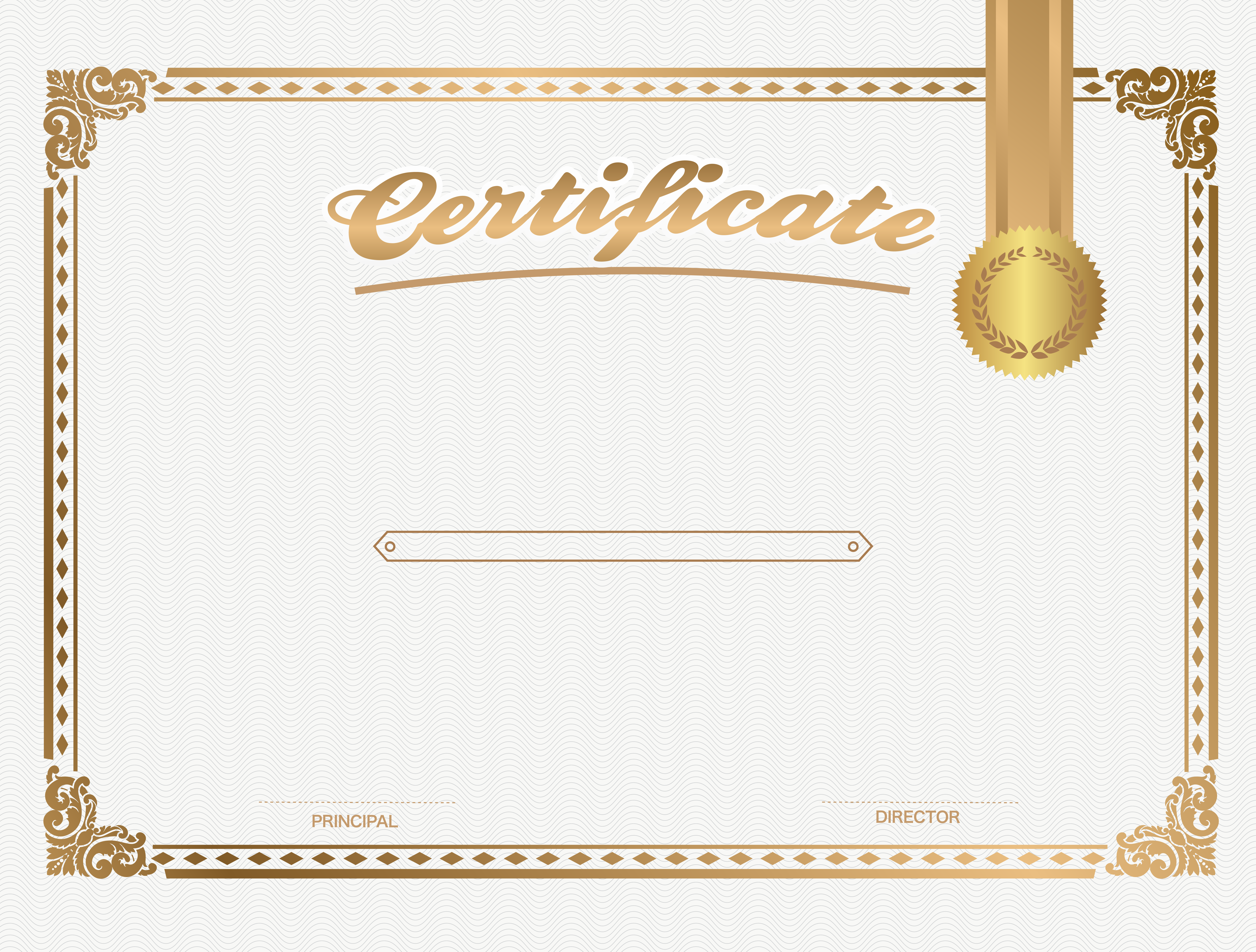 White Certificate Template PNG Image​  Gallery Yopriceville Within High Resolution Certificate Template