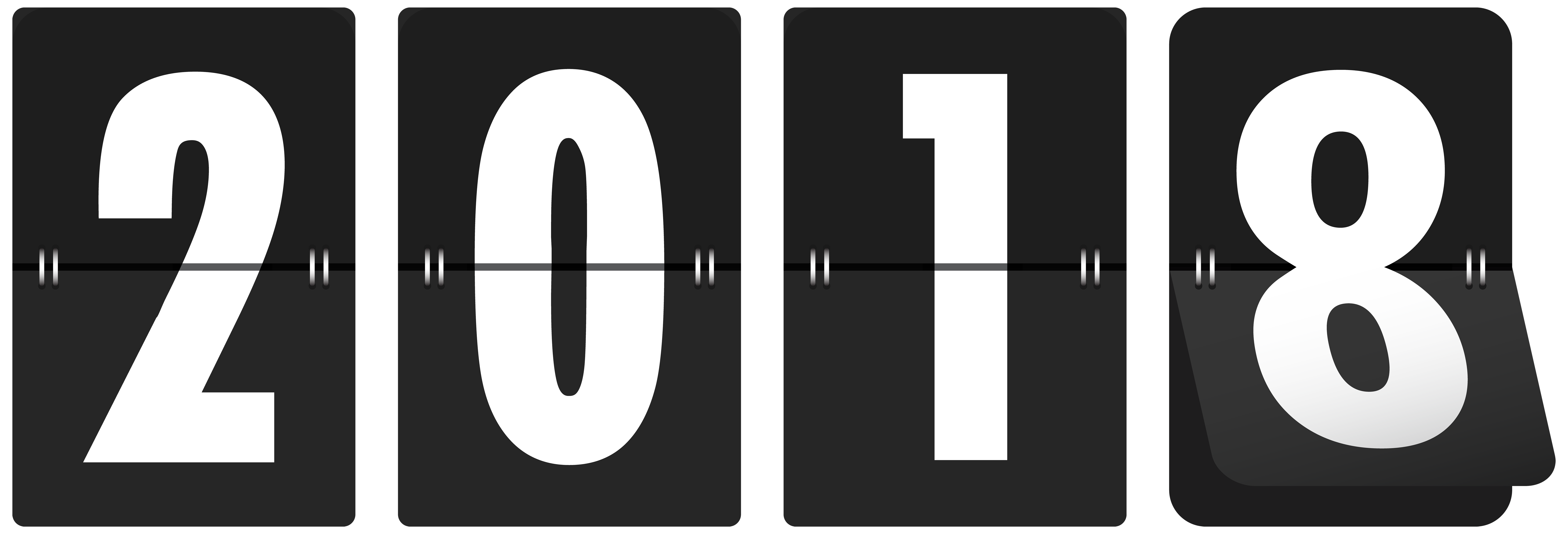 2018 Black Transparent Clip Art Image | Gallery Yopriceville - High