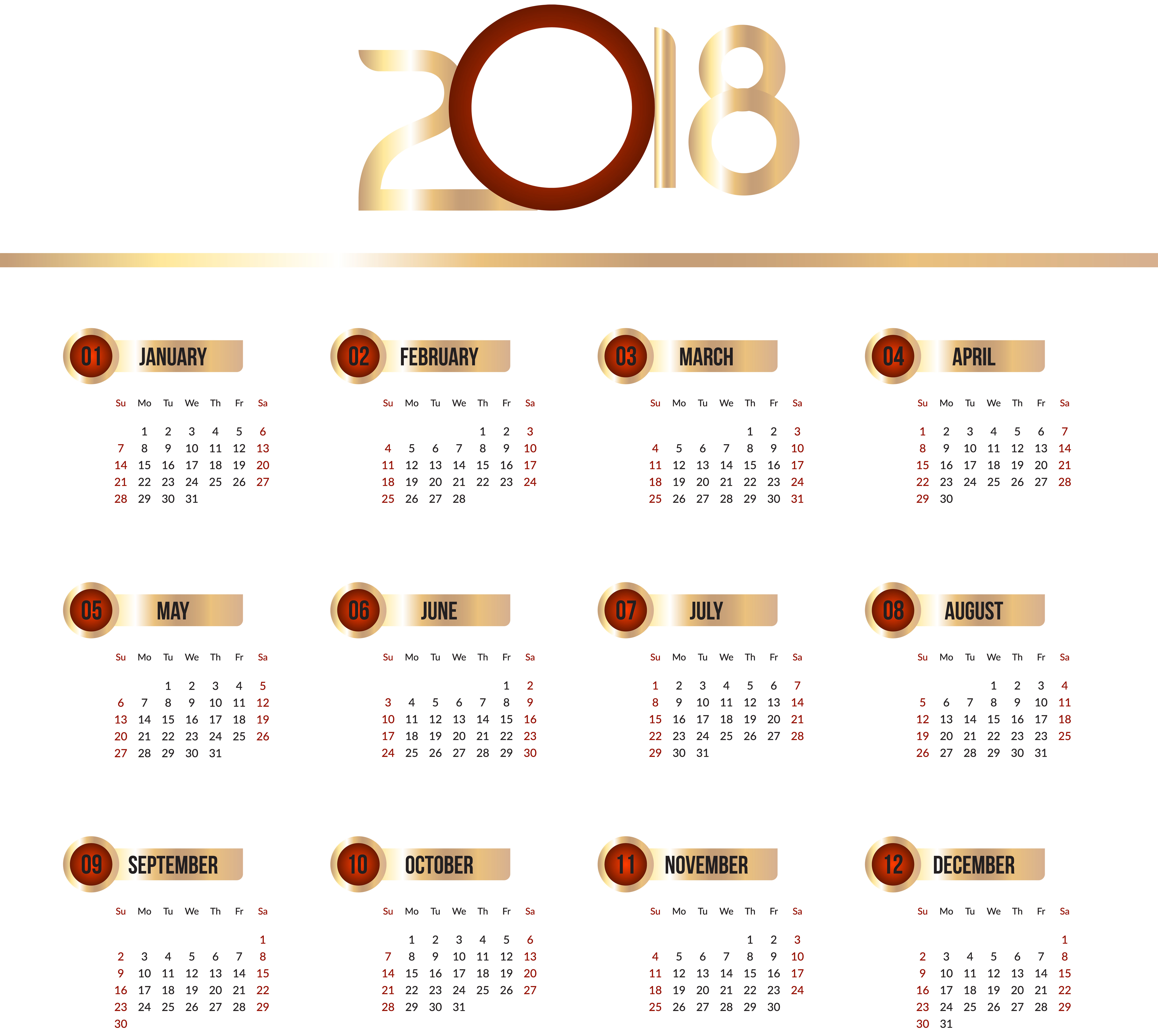 november 2018 calendar clipart